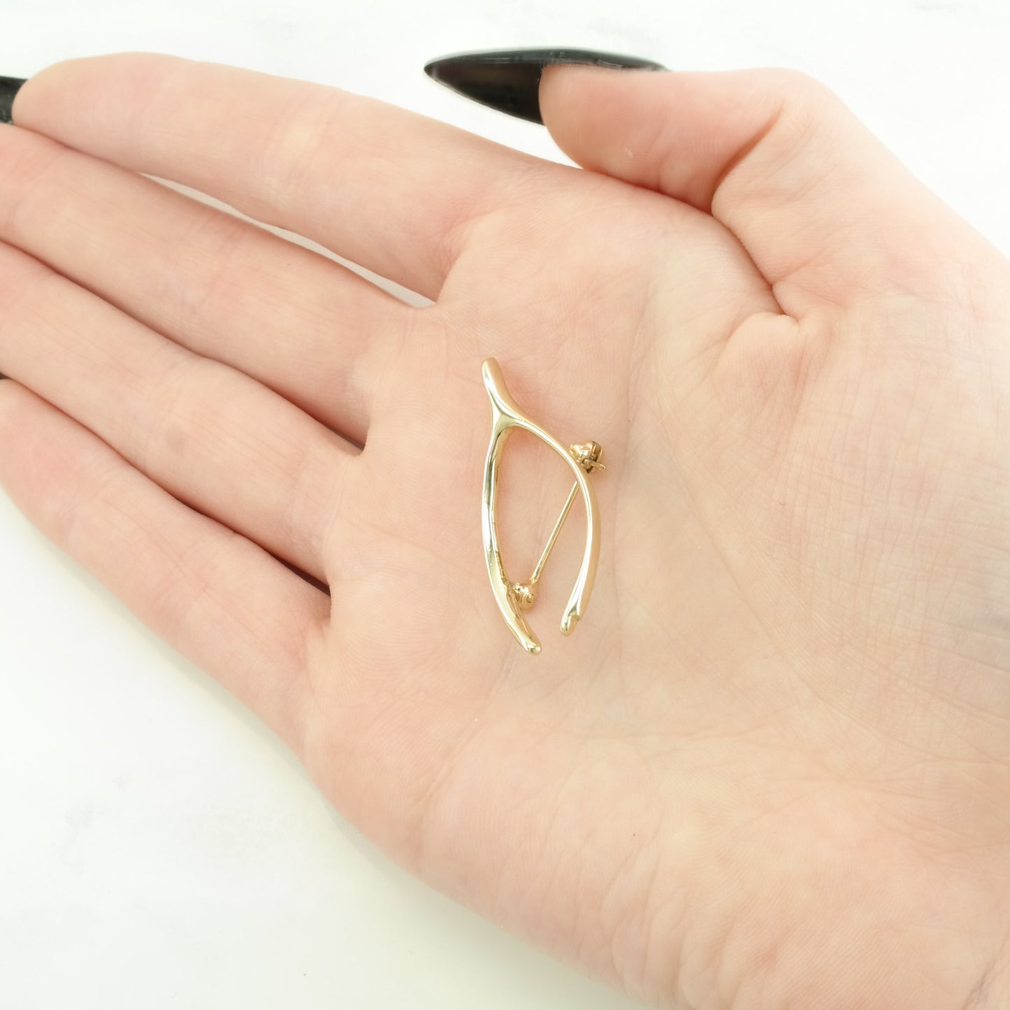 Vintage Tiffany & Co. Brooch Wishbone 14k Gold