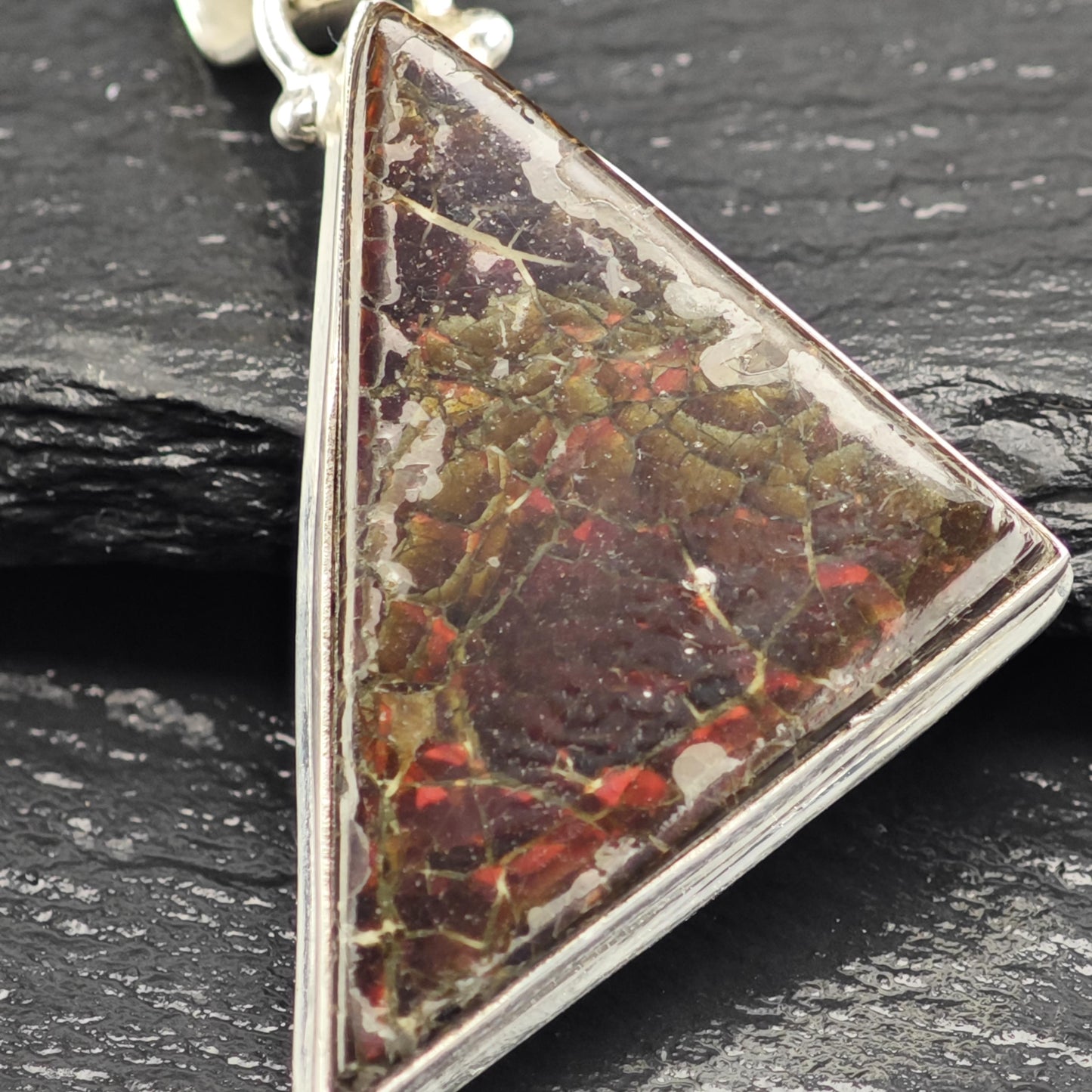 Ammolite Pendant Sterling Silver P3036