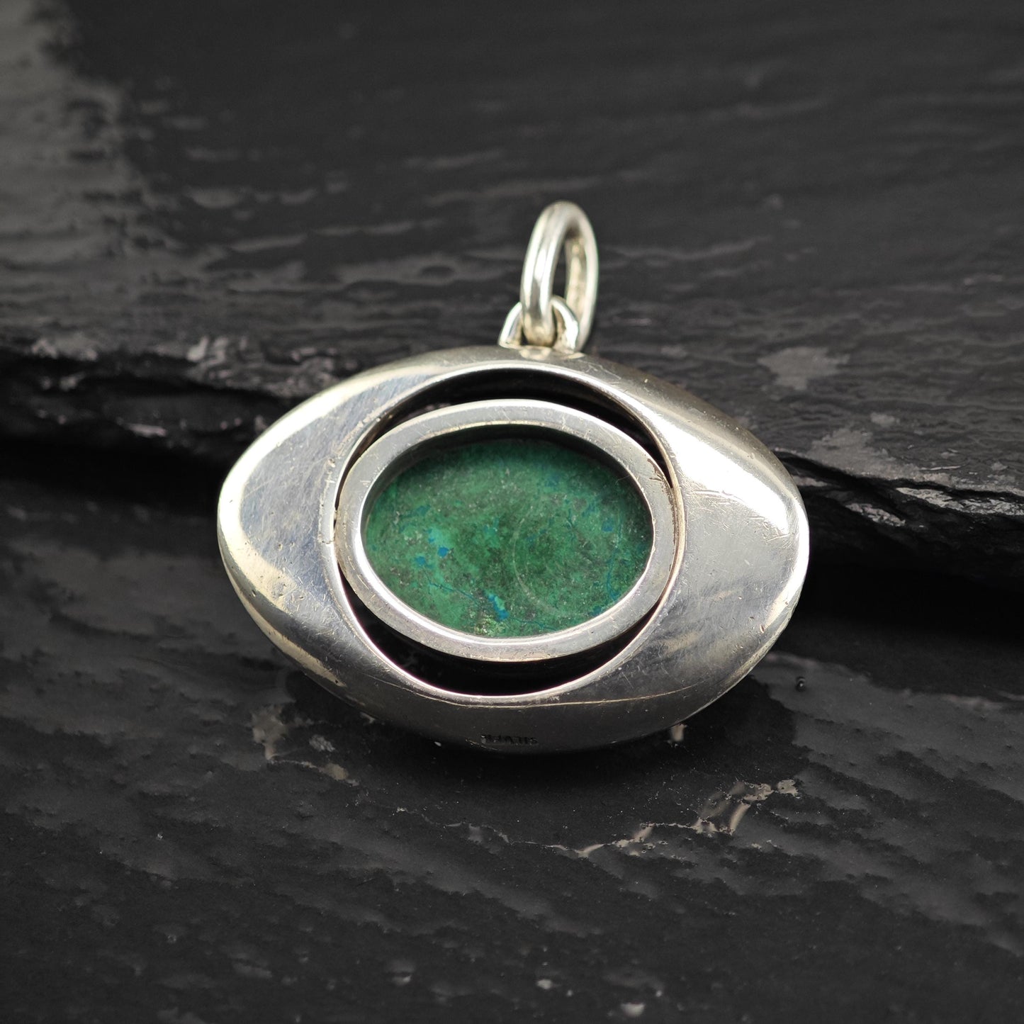 Chrysocolla Pendant Sterling Silver P3059