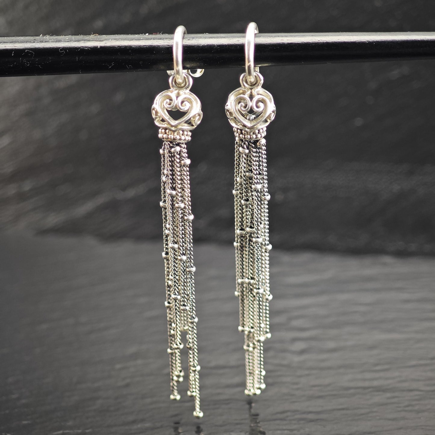 Vintage Pandora Stud/Dangle Sterling Silver Earrings ER3174