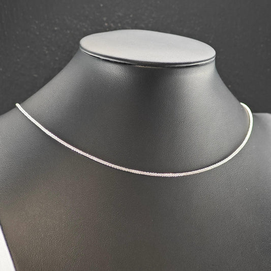 Sterling Silver Minimalist 1mm Foxtail Snake Chain Necklace 22" N2649