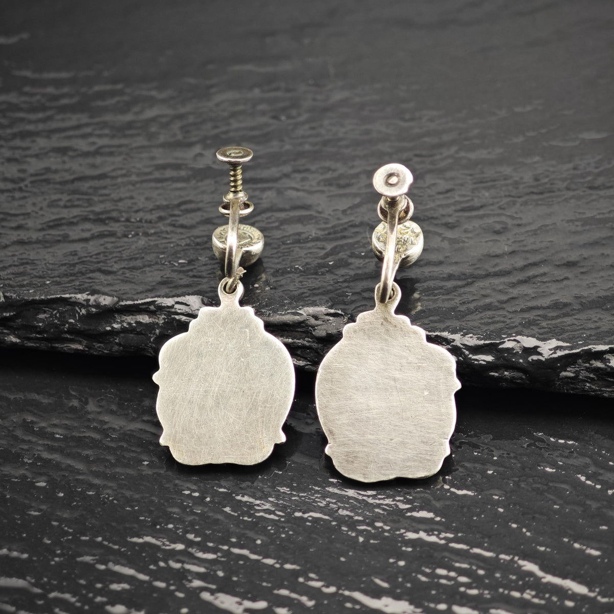 Vintage Margot De Taxco 5270 Screw Back Sterling Silver Earrings ER3240Gra