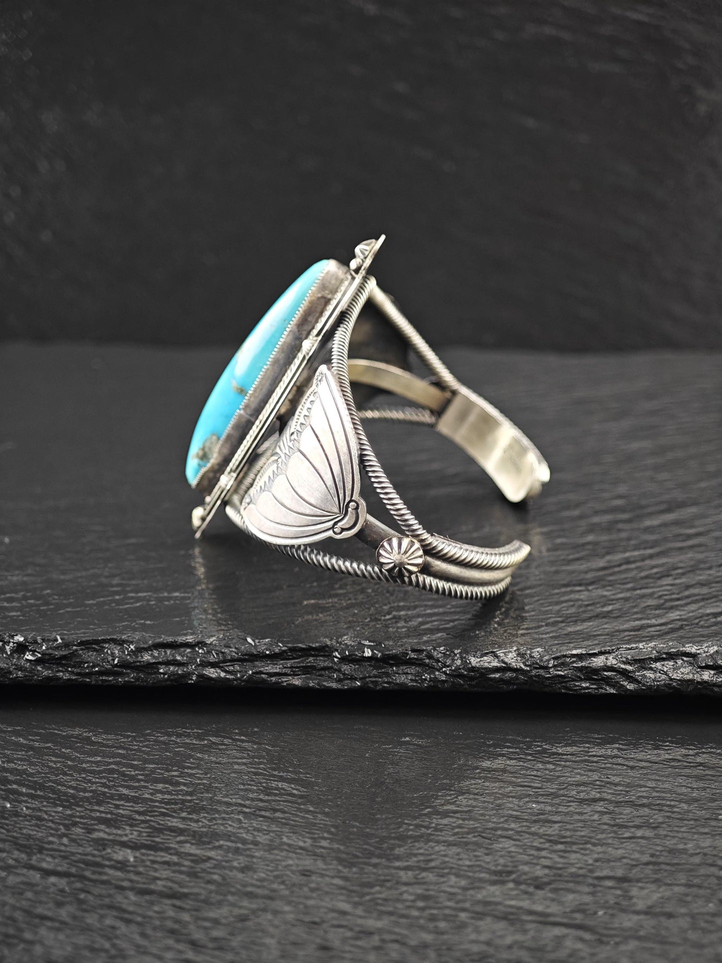 Large Native American, Cuff Bracelet Sterling Silver