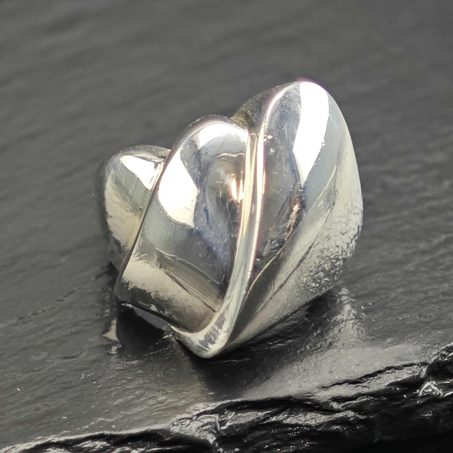 Vintage Krypell Crossover Curve Ring Sterling Silver Sz 6 1/4 R6692