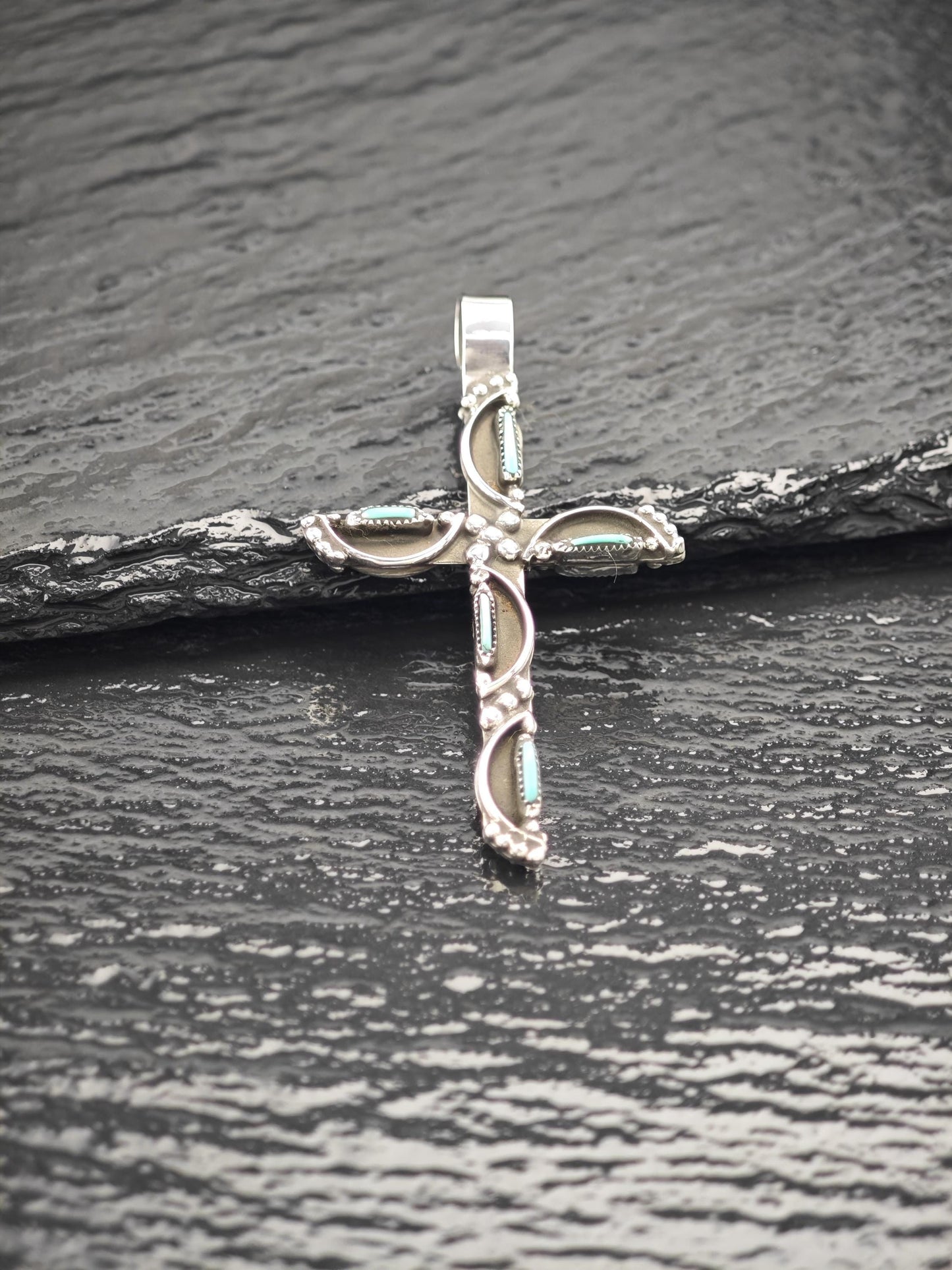 Zuni, Native, Reversible Cross Pendant Sterling Silver P2716