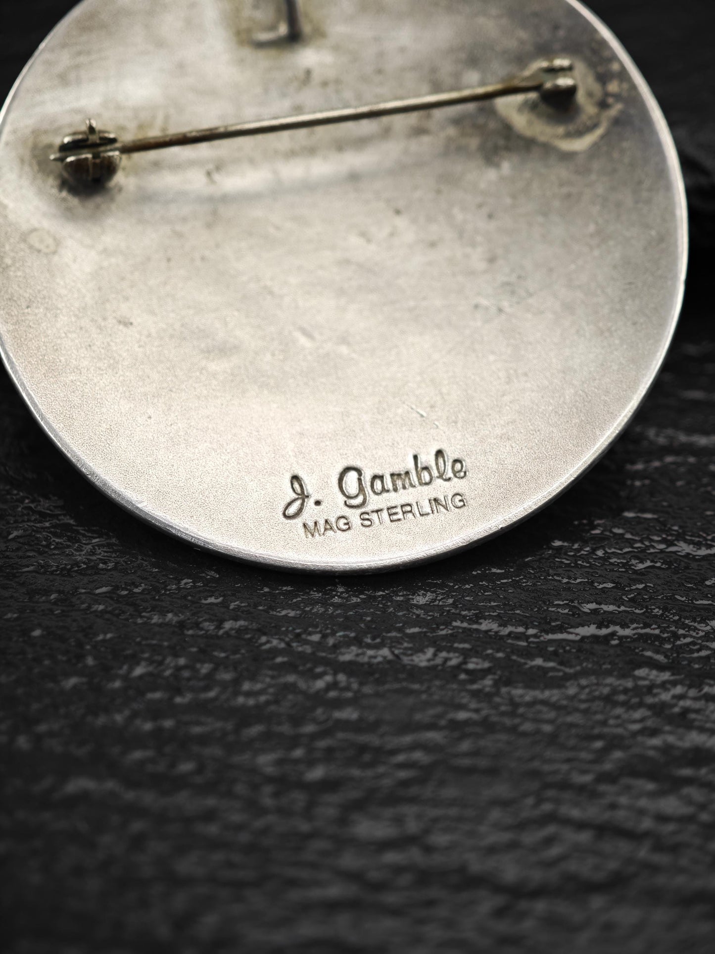MAG, Jeanne Gamble Wolf, Moon Overlay Brooch/Pendant Sterling Silver