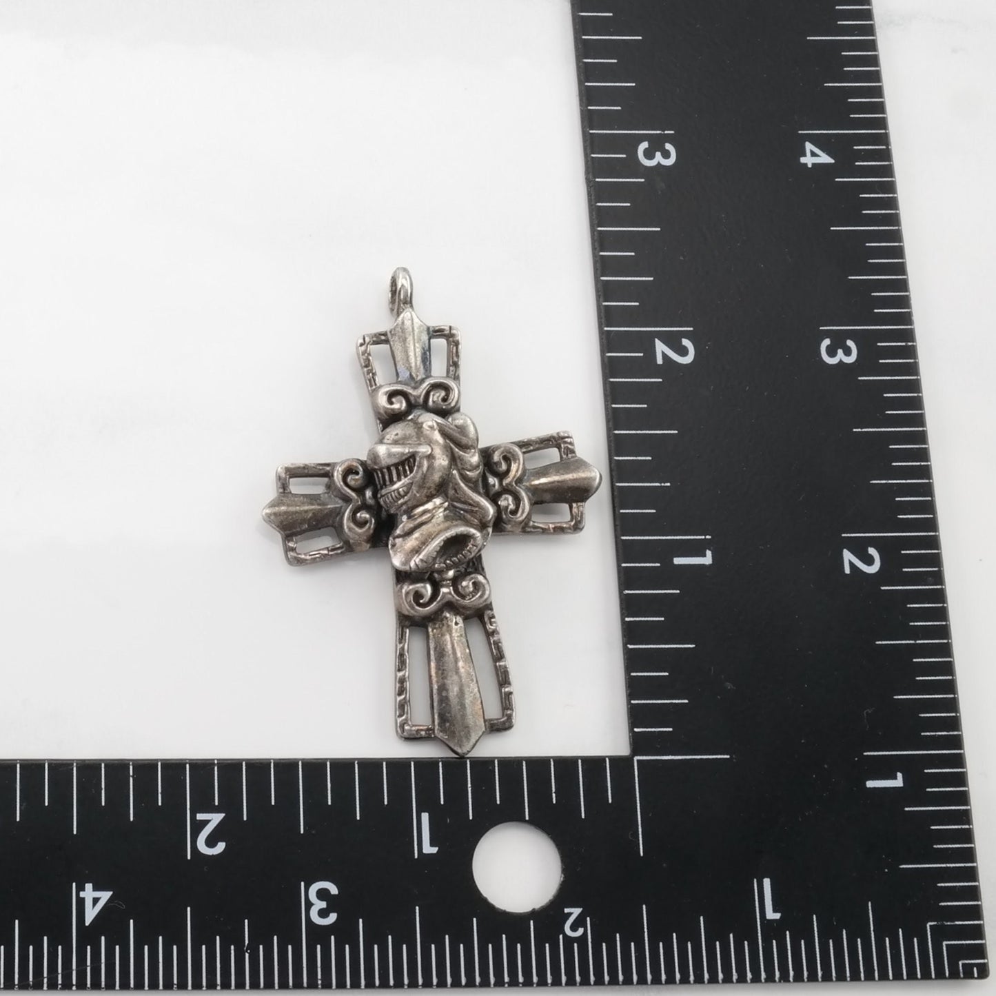 Vintage Knight Cross Sterling Silver Pendant