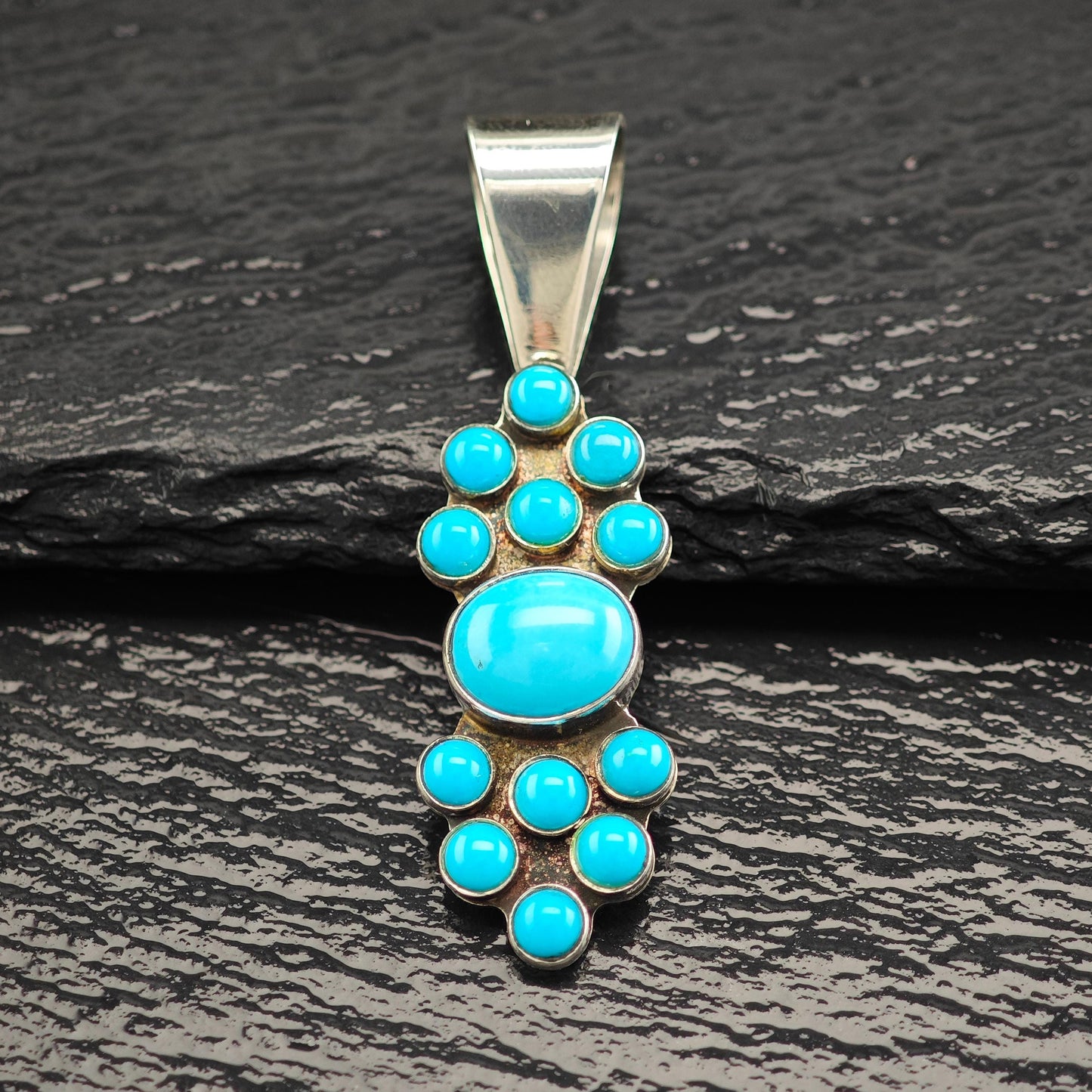 Vintage DTR China, Turquoise Pendant Sterling Silver