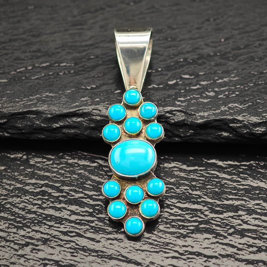 Vintage DTR China, Turquoise Pendant Sterling Silver