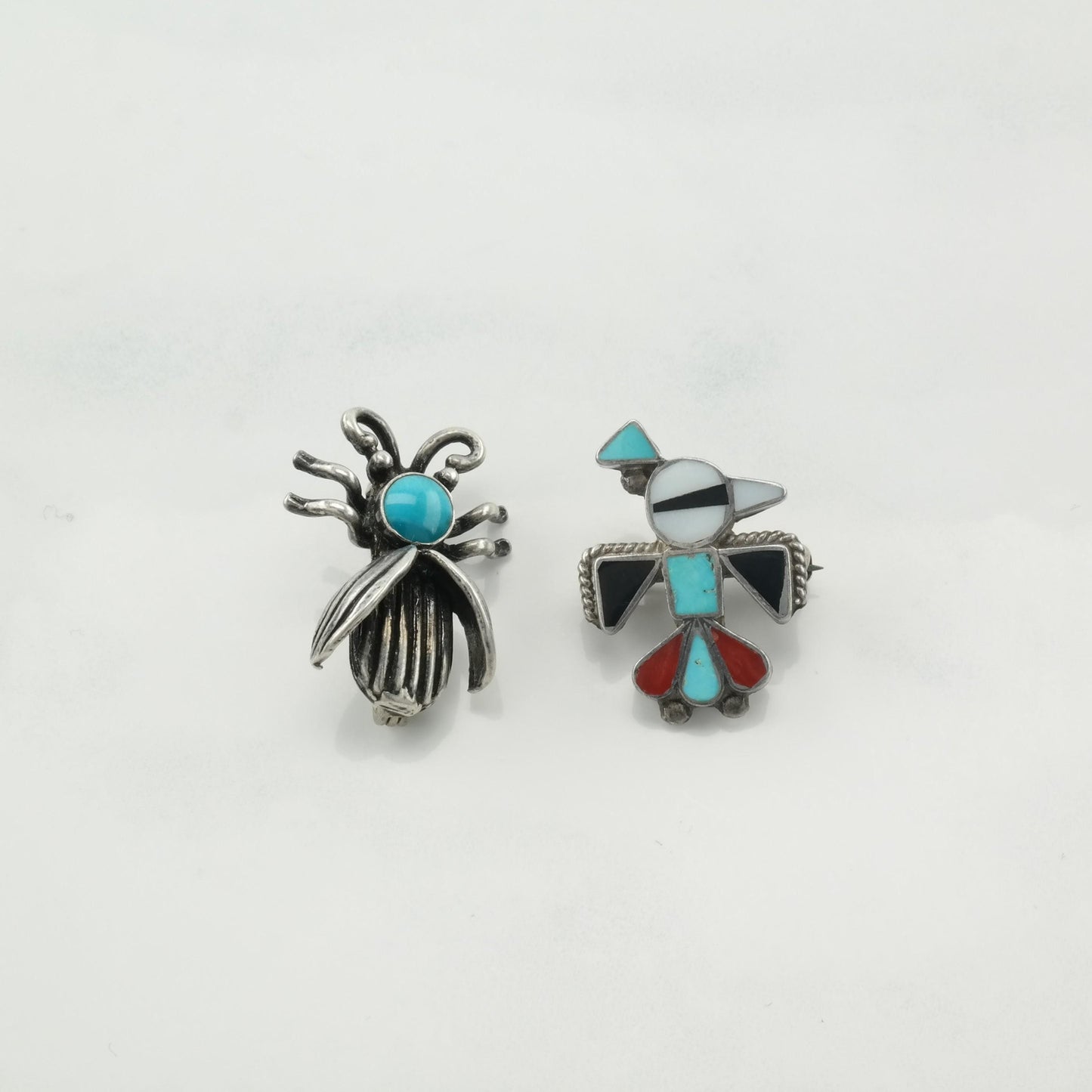 Choice Native American Brooch Sterling Silver Bug Thunderbird