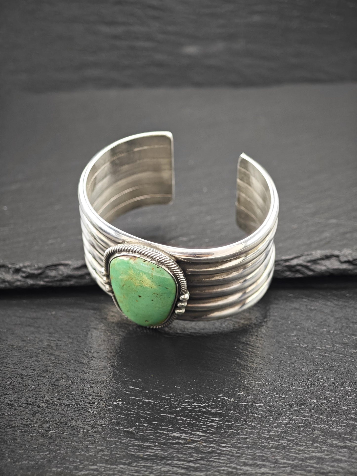 Native American, Mike Bird-Romero, Cuff Bracelet Sterling Silver