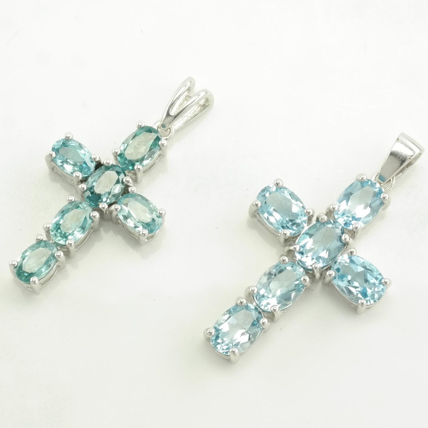 Choice of Vintage Topaz Cross Sterling Silver Pendant
