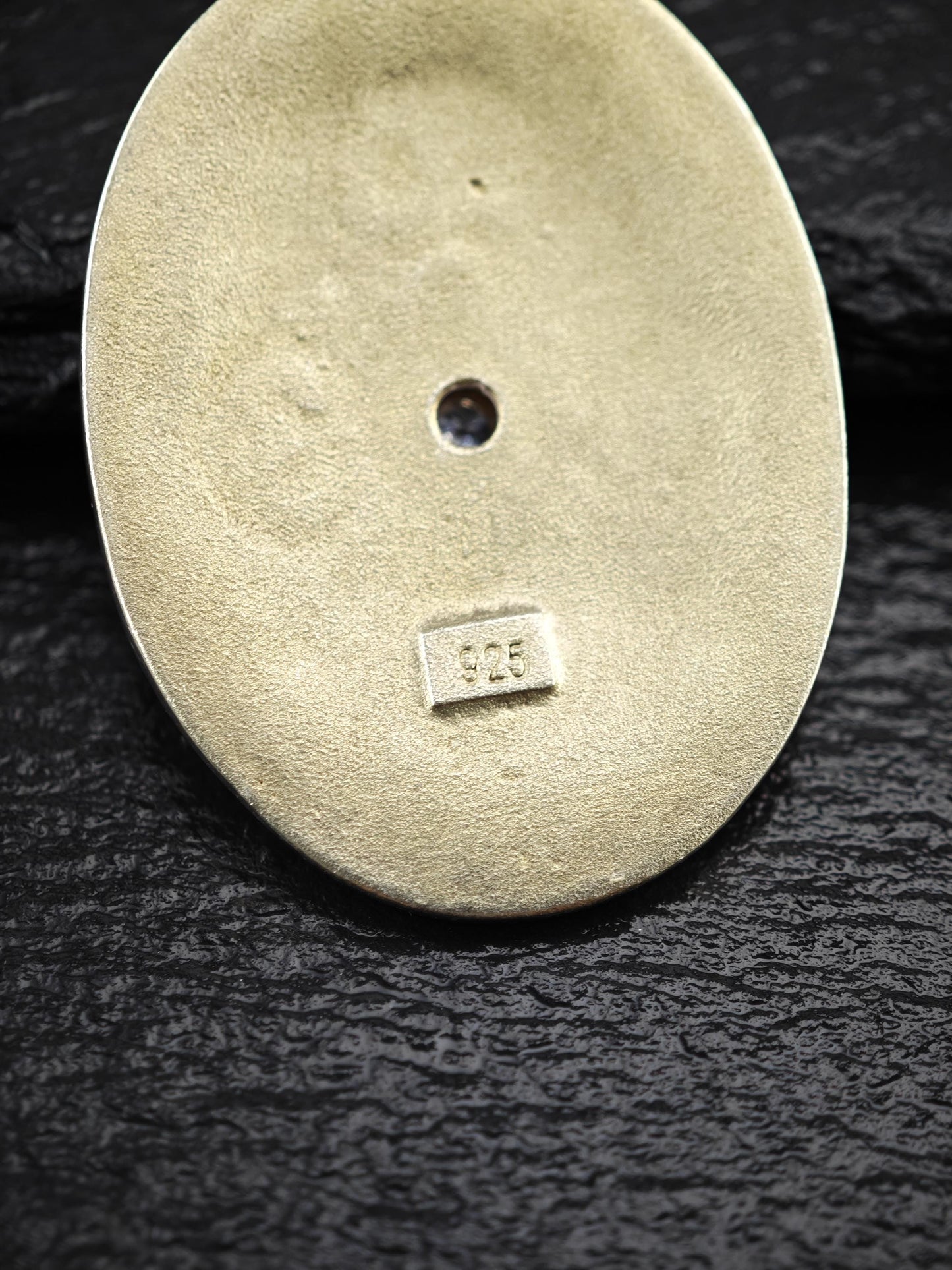 Oval, Gold Tone CZ Pendant Sterling Silver P2730