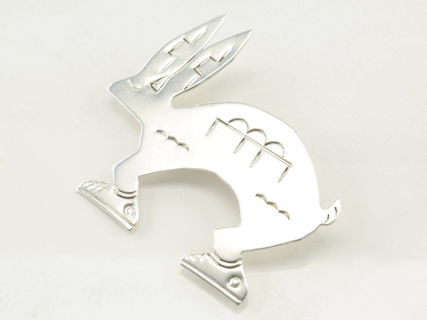 Southwestern Sterling Silver Rabbit Brooch