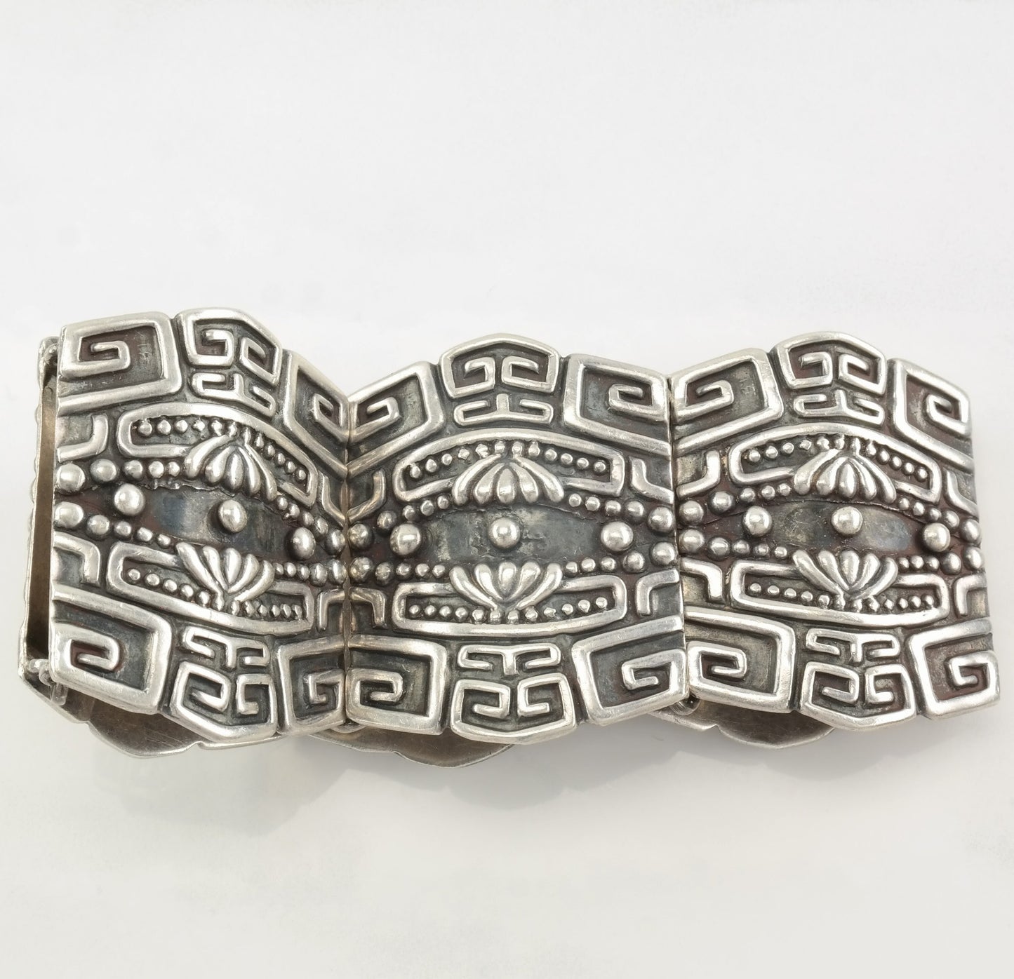 Sterling Silver Overlay Link Bracelet