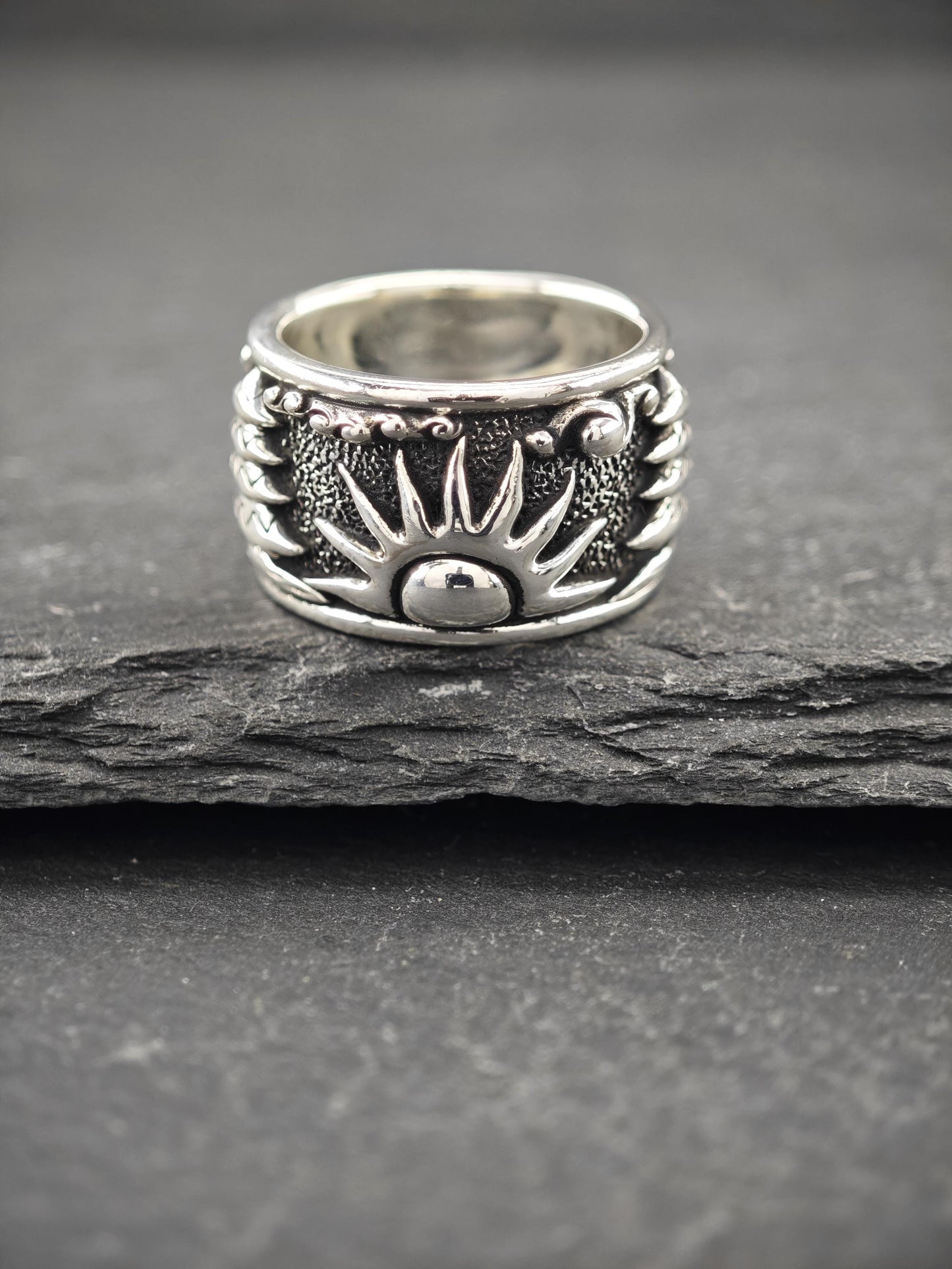 Jai Landscape Ring Sterling Silver Sz 6 R5732