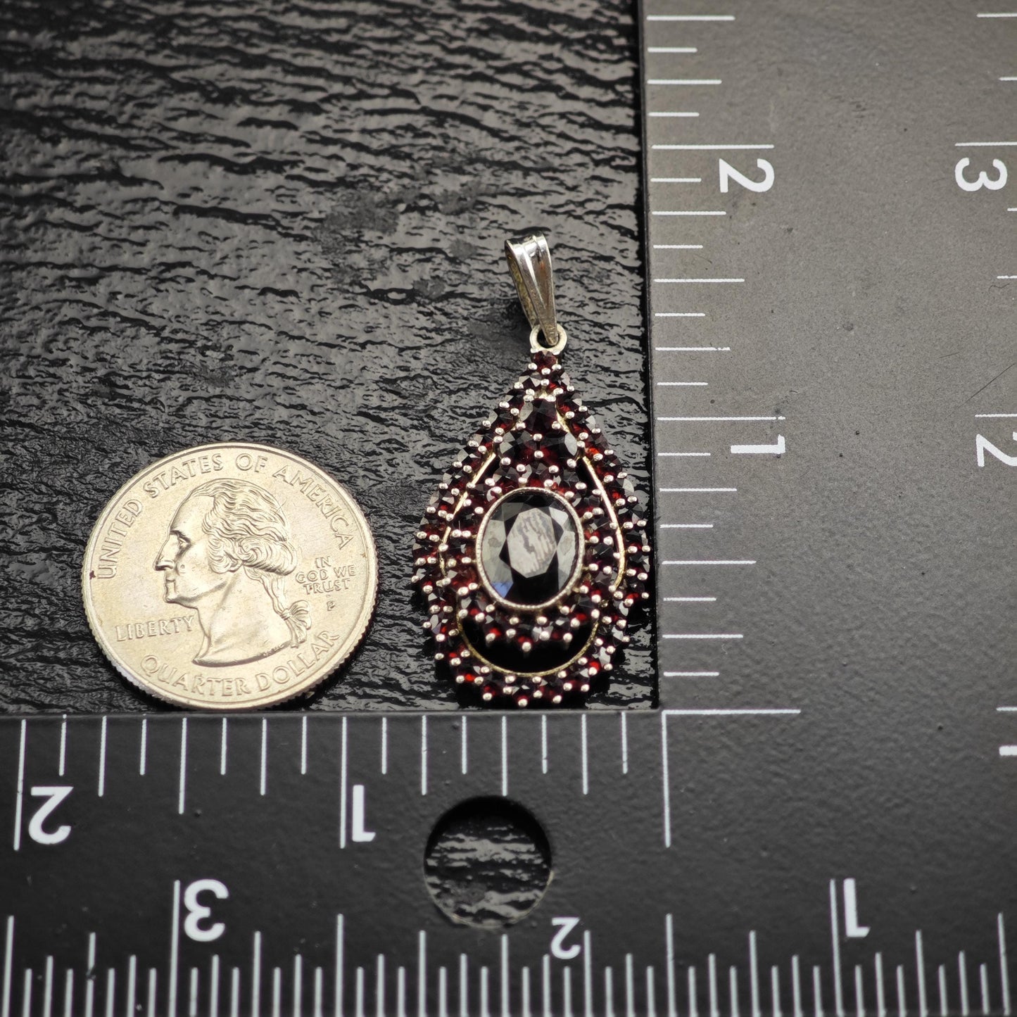 Choice of Bohemian Garnet Gold Filled or Sterling Silver Pendants P3041