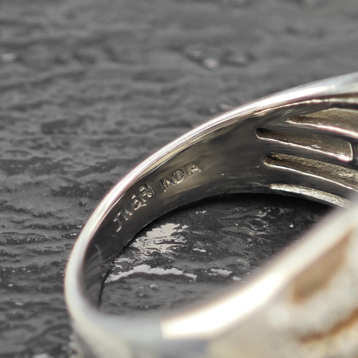 Two Tone Diamond Ring 1/2ctw JWBR Sterling Silver Dome, Rose Gold Plate