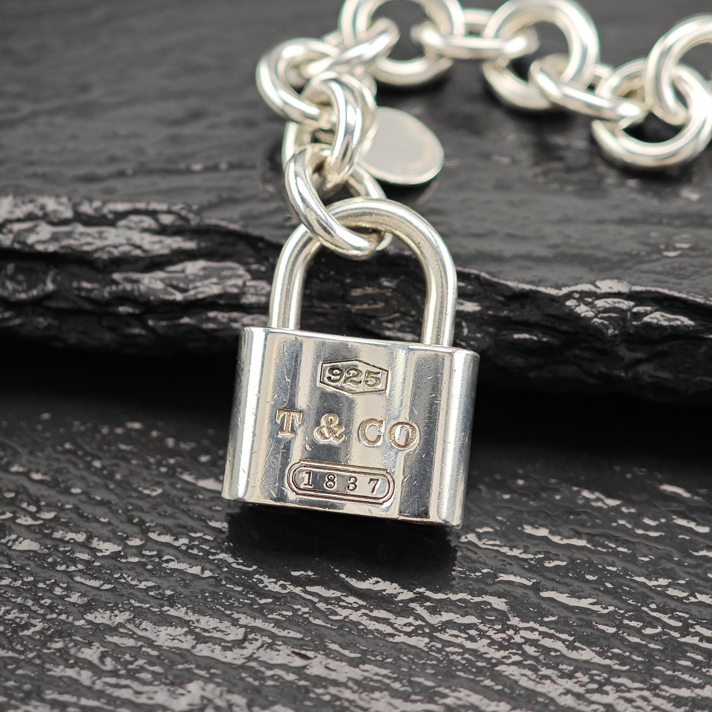 Tiffany 1837 Padlock Curb Link Bracelet Sterling Silver