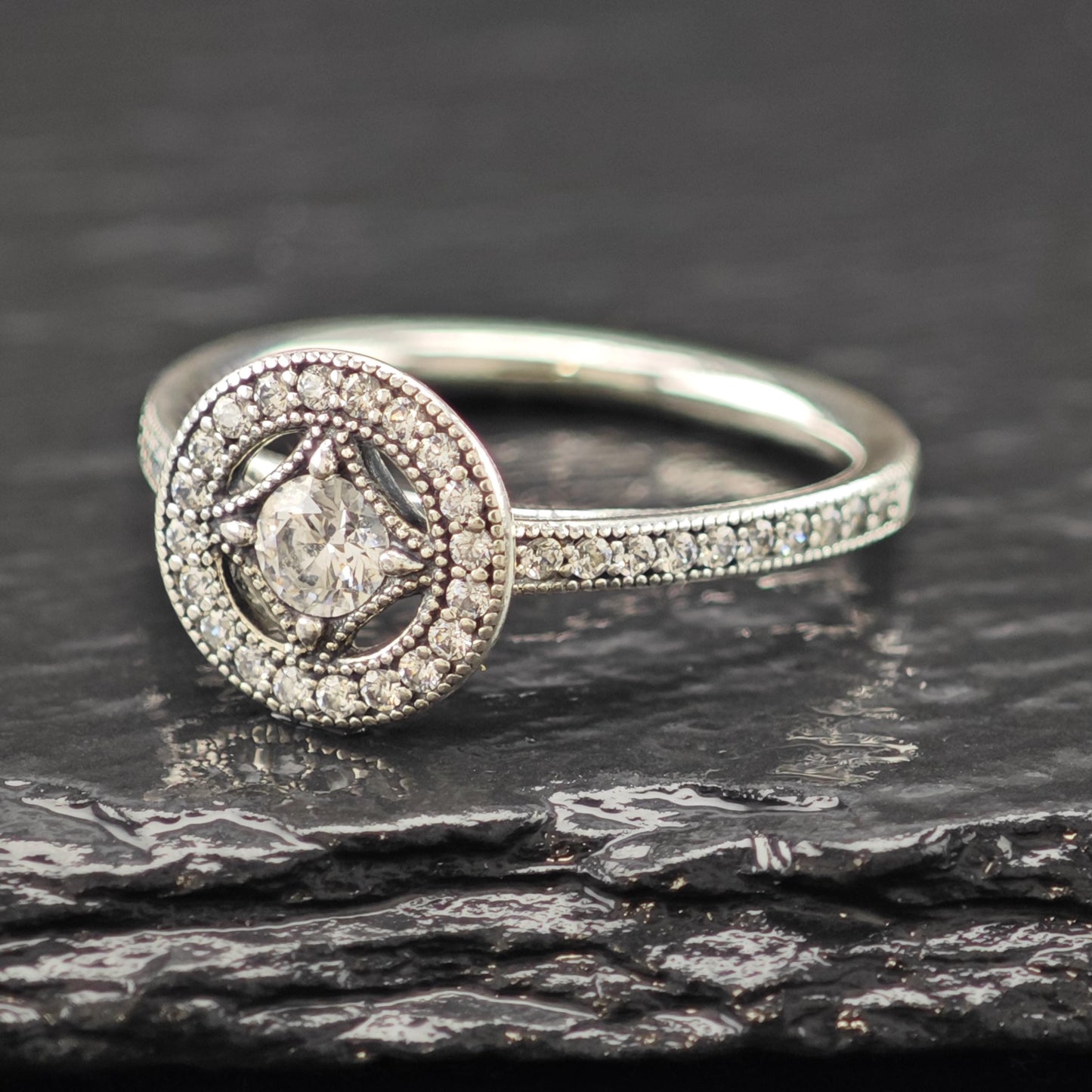 Pandora Charm Ring Sterling Silver Size 9 1/4 R6060