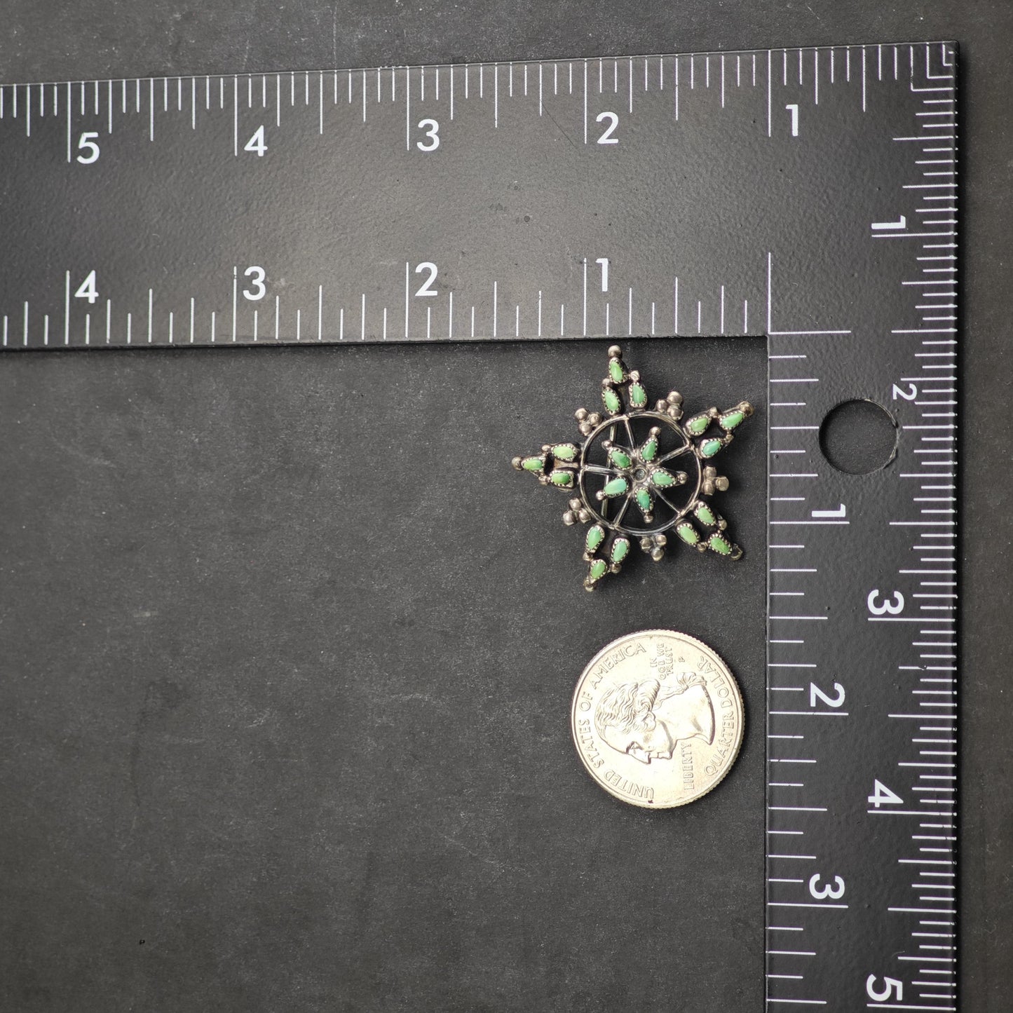 Choice of Turquoise Cluster Sterling Silver Brooches