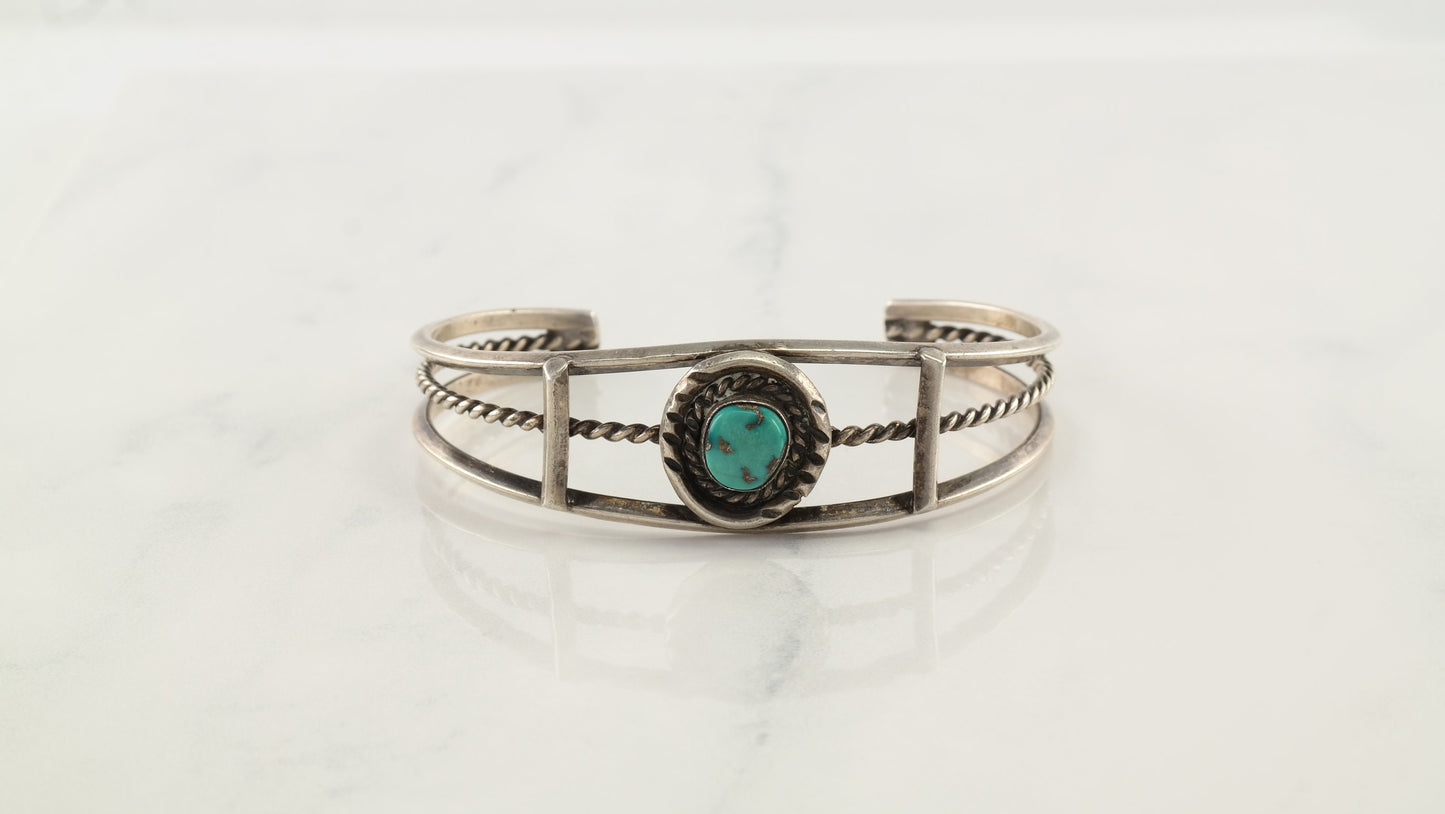 Vintage Silver Turquoise Cuff Bracelet