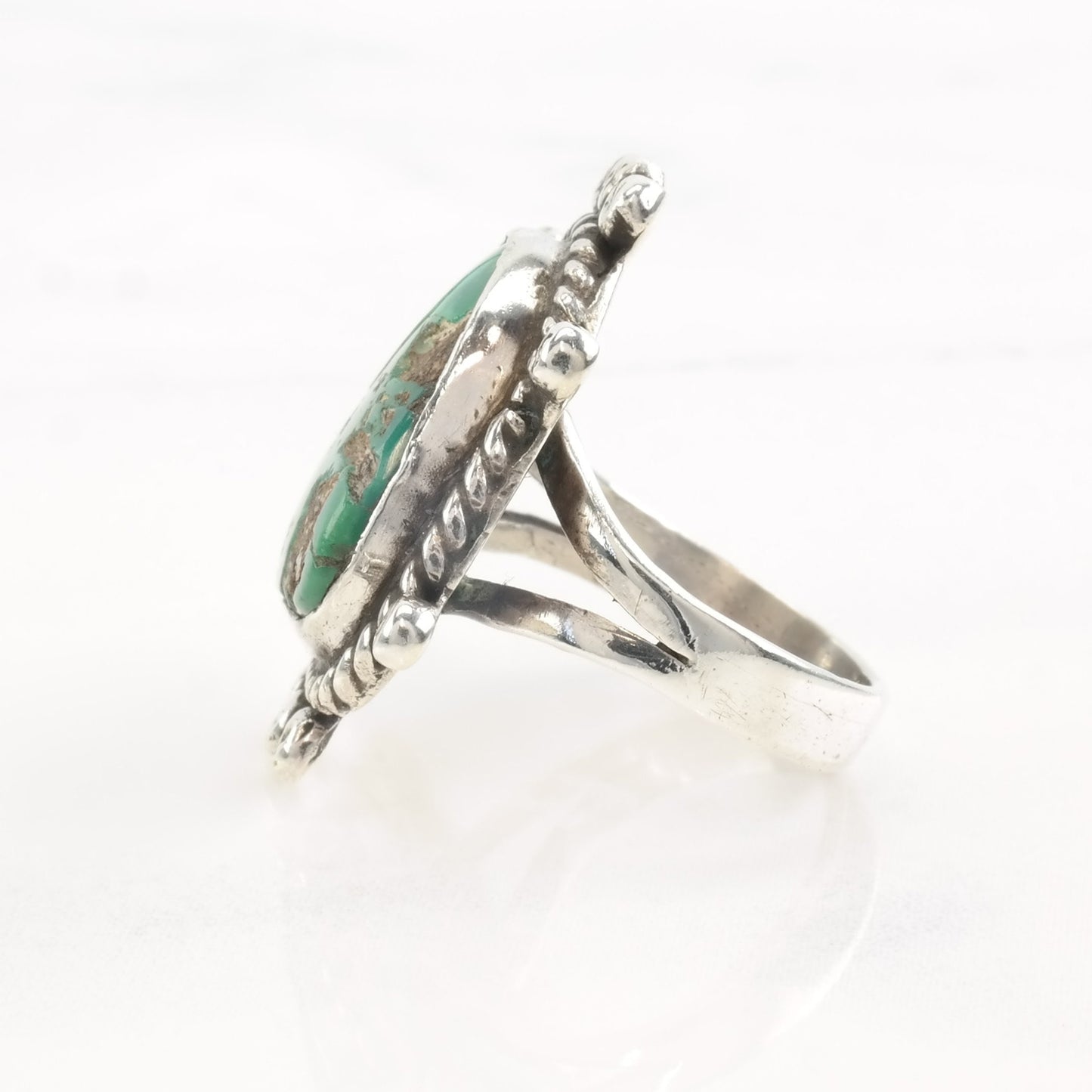 Native American Silver Ring Royston Turquoise Size 7