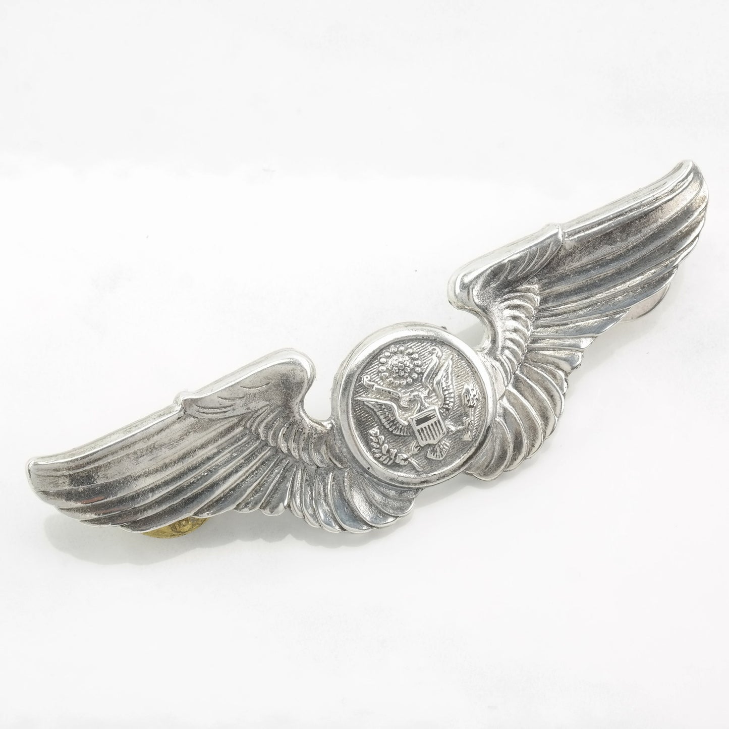 Silver Brooch Army Air Force U.S. WWII Aircrew Wings Sterling B1657