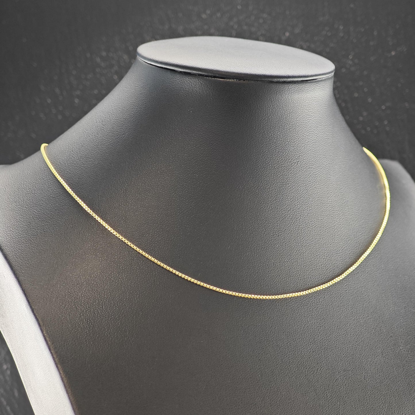 Sterling Silver Gold Plated Box Chain Necklace 30" N2638