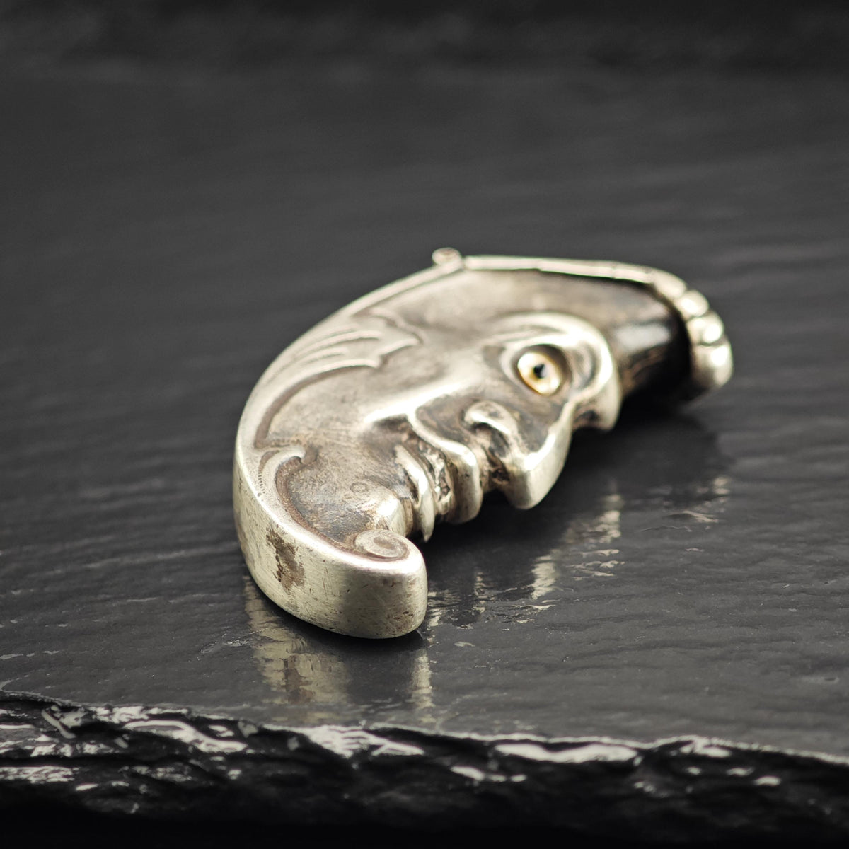 David Bowles Moon Face Match Case Sterling Silver MISC0401