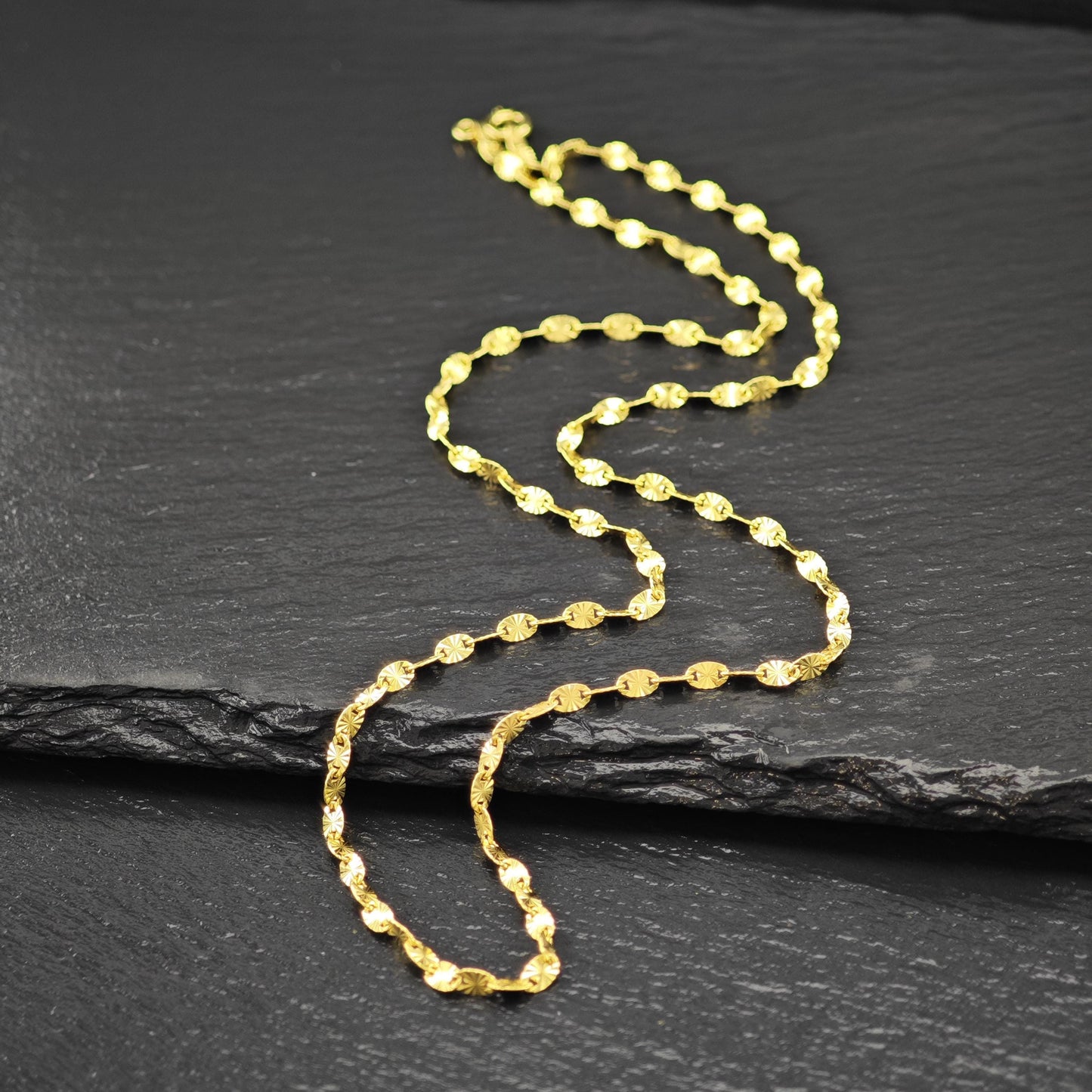 Choice of Sterling Silver Gold Plated Minimalist Chain Necklace 18"/20"/22" N2652