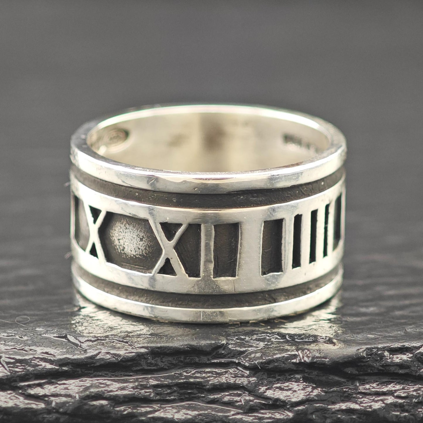 Tiffany Wide Atlas Band 1995 Sterling Silver