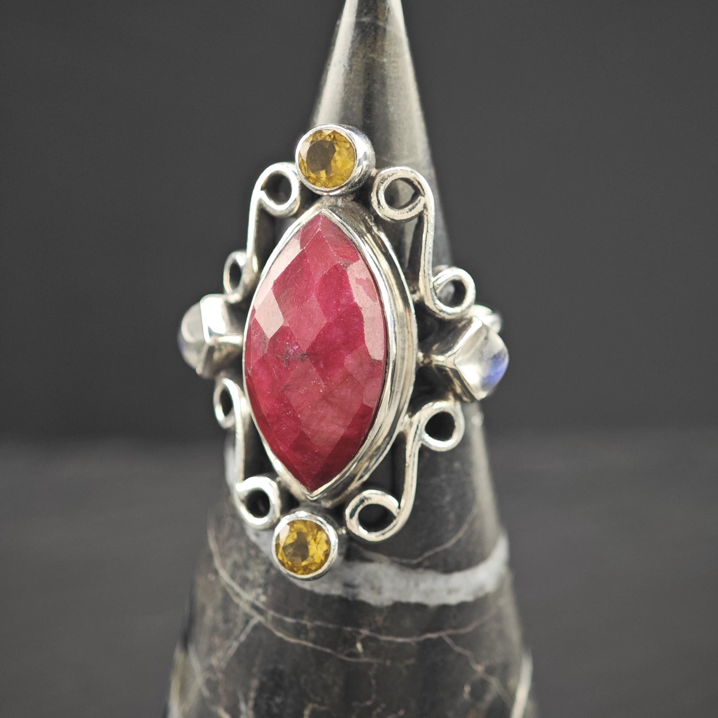 Nicky Butler Sterling Silver Ring - Vintage Gemstone Size 8