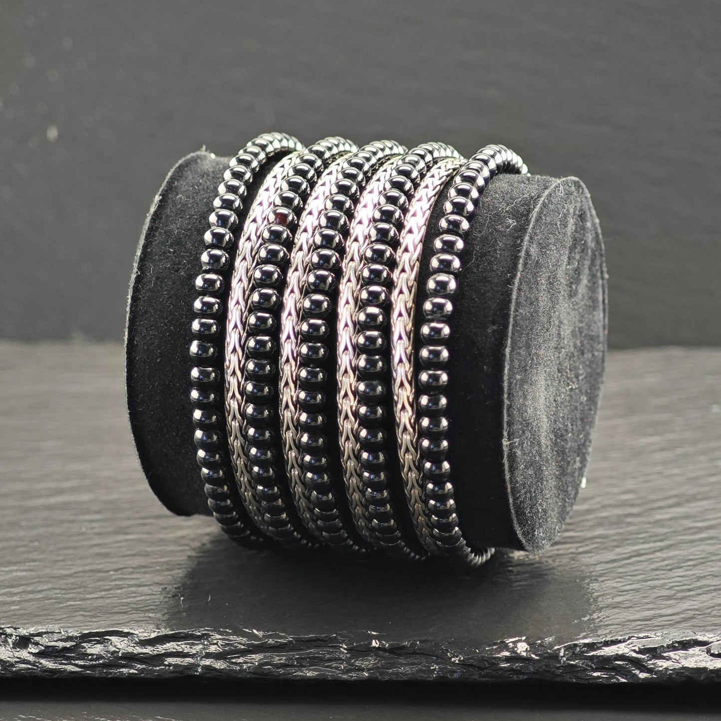 John Hardy Bracelet Black Onyx Multi-Strand Sterling Silver