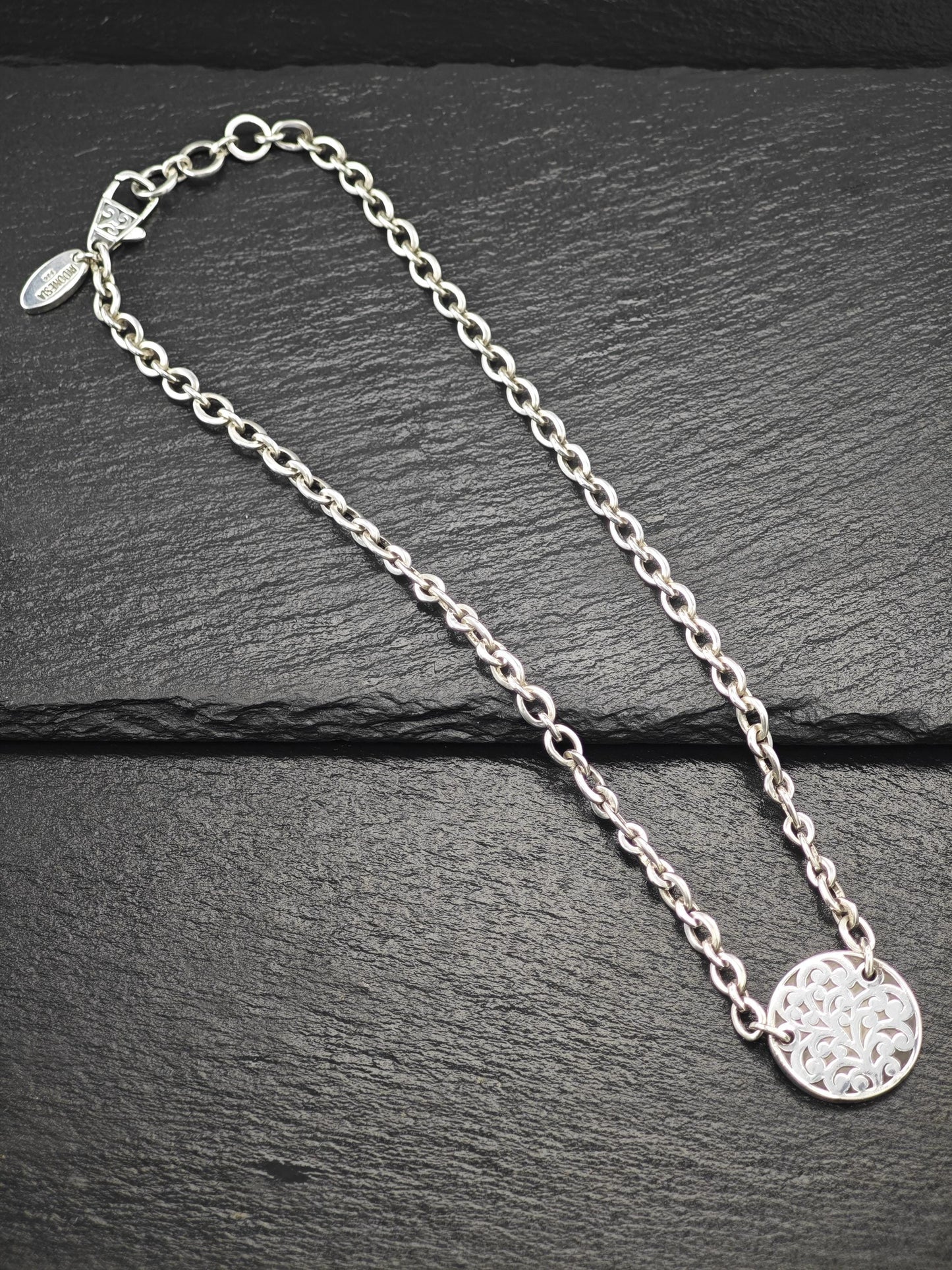 Lois Hill Filigree, Overlay Necklace Sterling Silver N2474