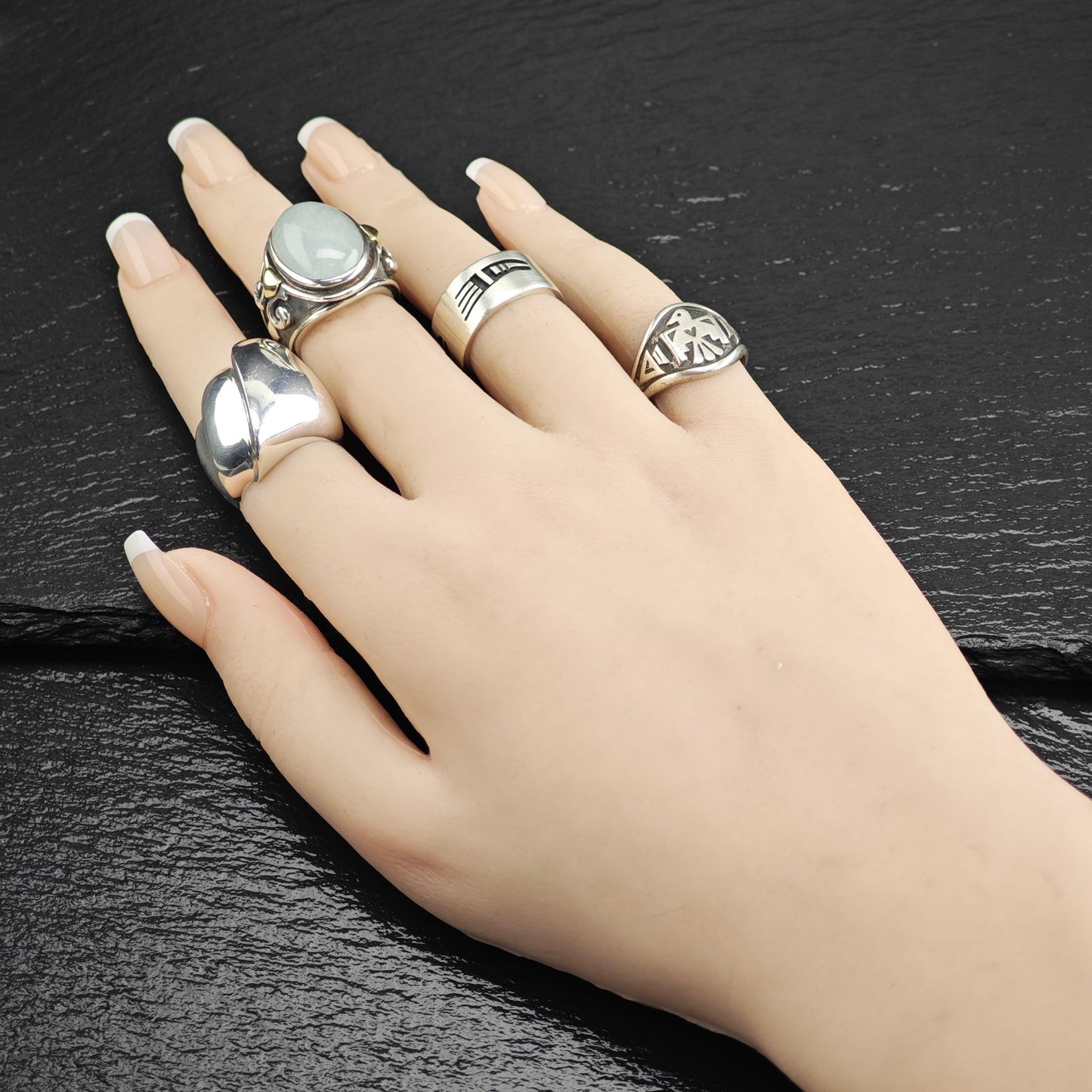Vintage Krypell Crossover Curve Ring Sterling Silver Sz 6 1/4 R6692