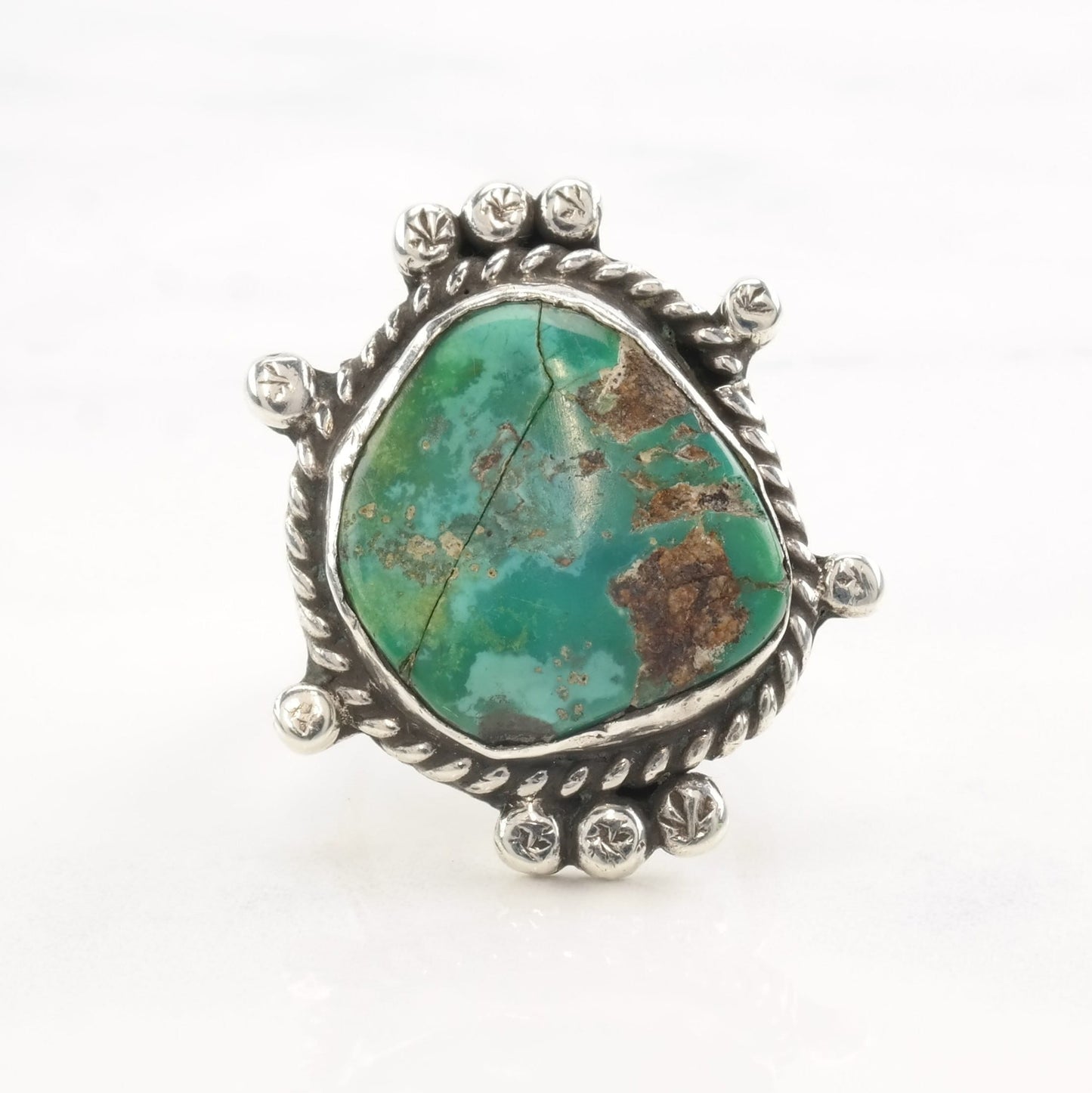 Native American Silver Ring Royston Turquoise Size 7