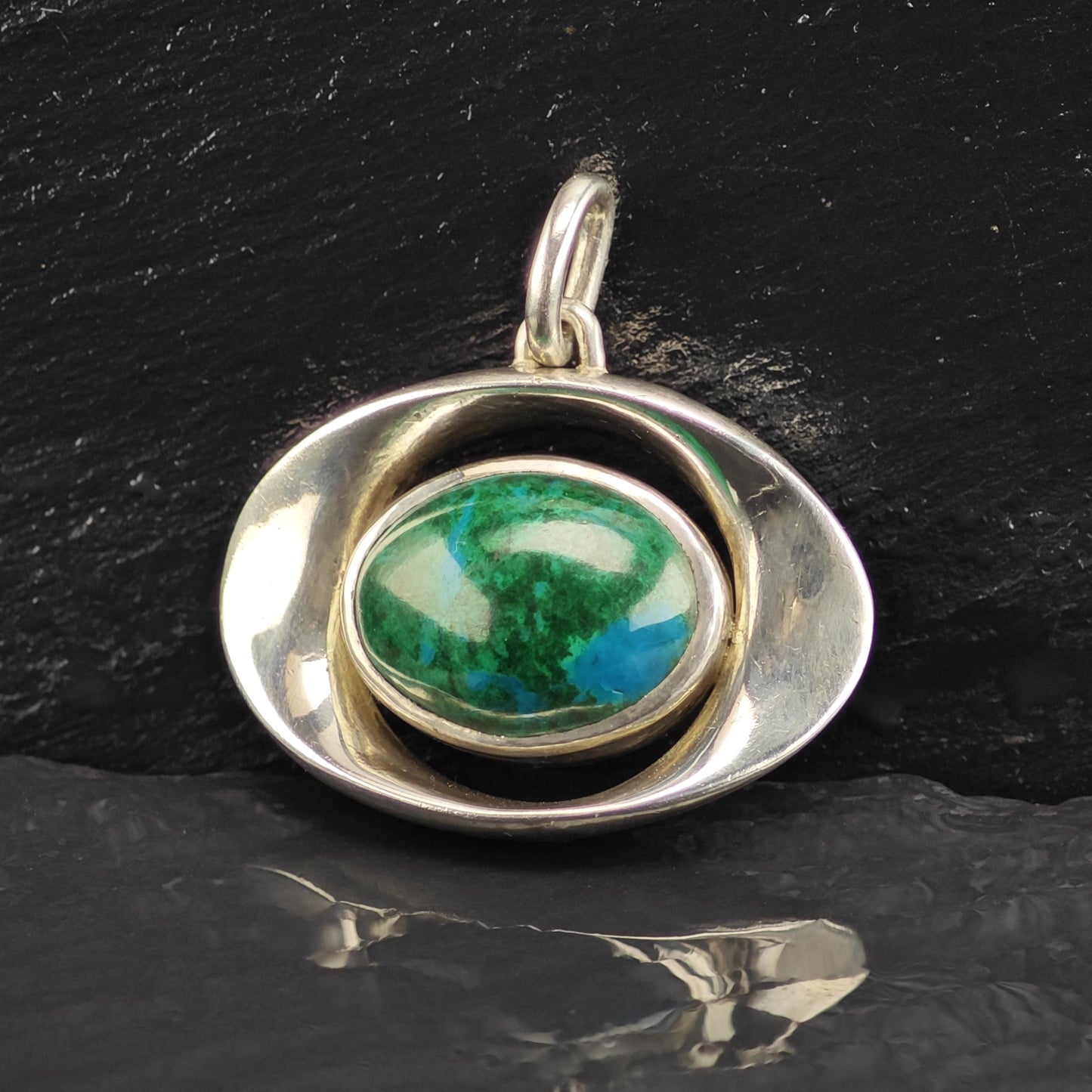 Chrysocolla Pendant Sterling Silver P3059