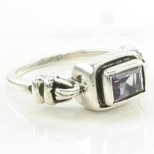 Vintage Silpada Silver Ring Amethyst Sterling Purple Size 7 1/2