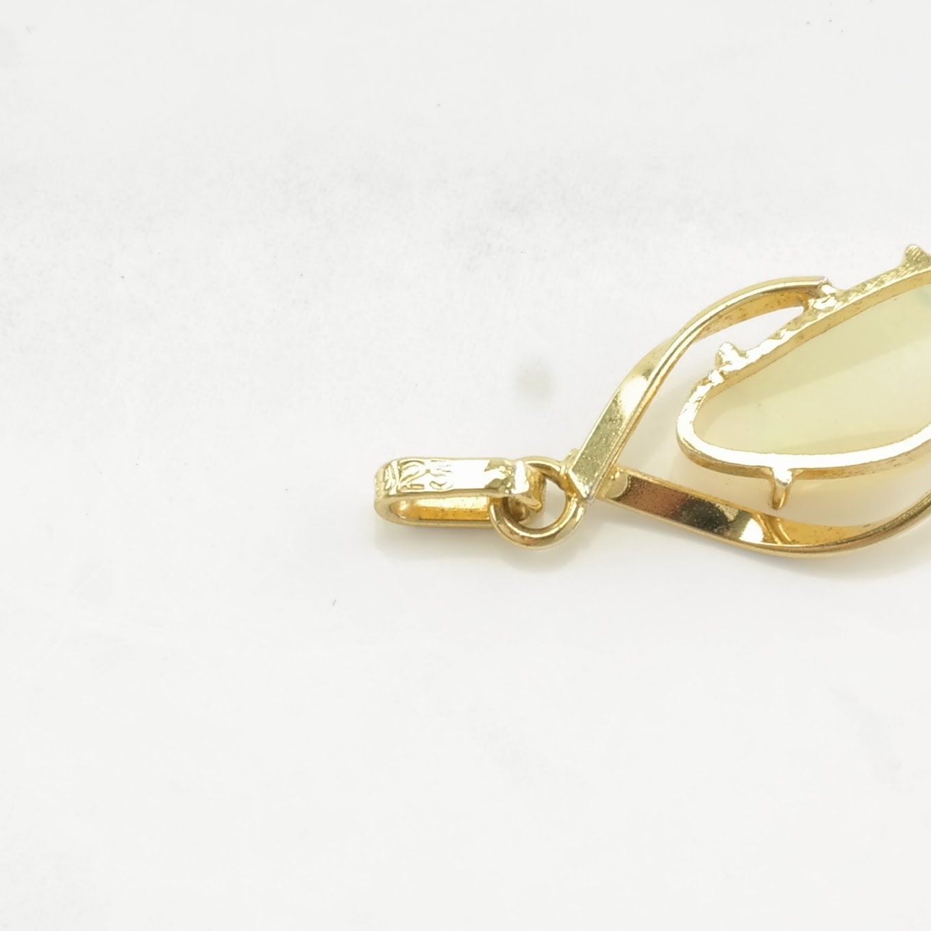 Vintage Natural Opal Gold Toned Sterling Silver Pendant