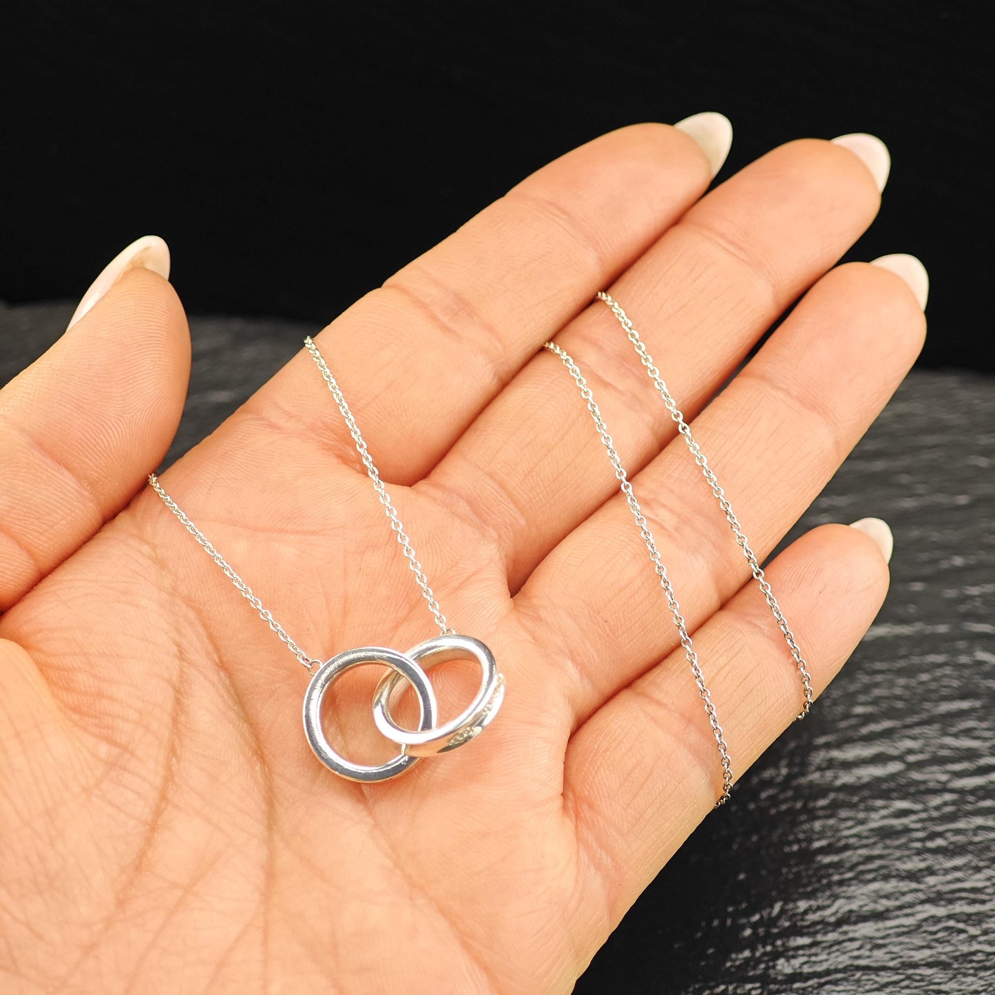 Tiffany Interlocking Circles 1837 Necklace Sterling Silver