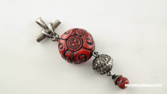 Cinnabar Sterling Silver Pendant