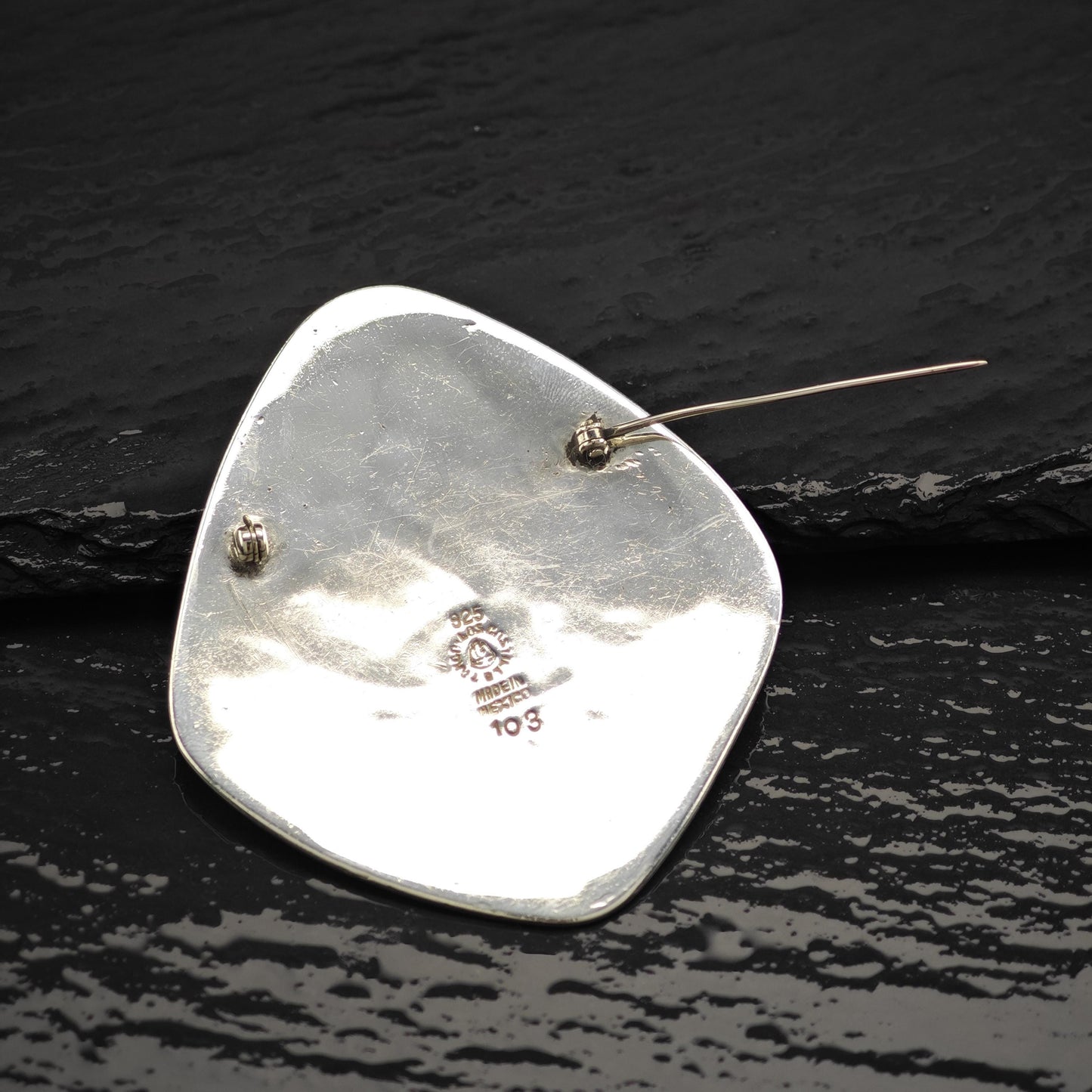 Los Castillo Sterling Silver Abstract Fish Brooch