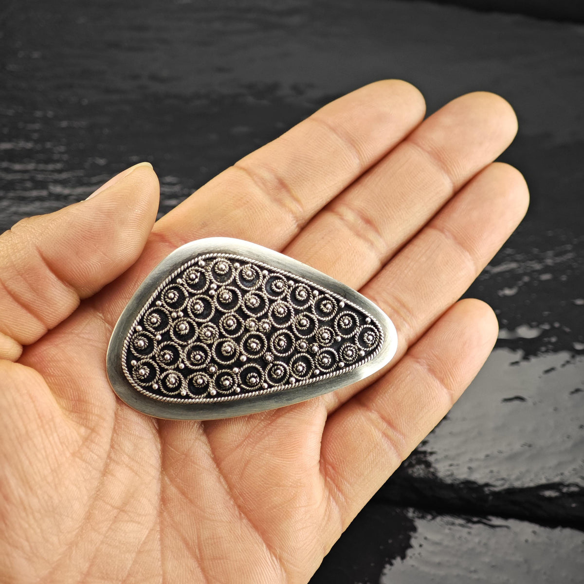 Filigree Sterling Silver Brooch/Pendant B2275