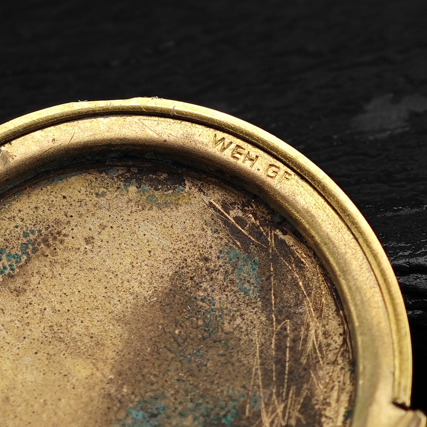 Mid Century Gold Filled Round Locket Pendant P3027