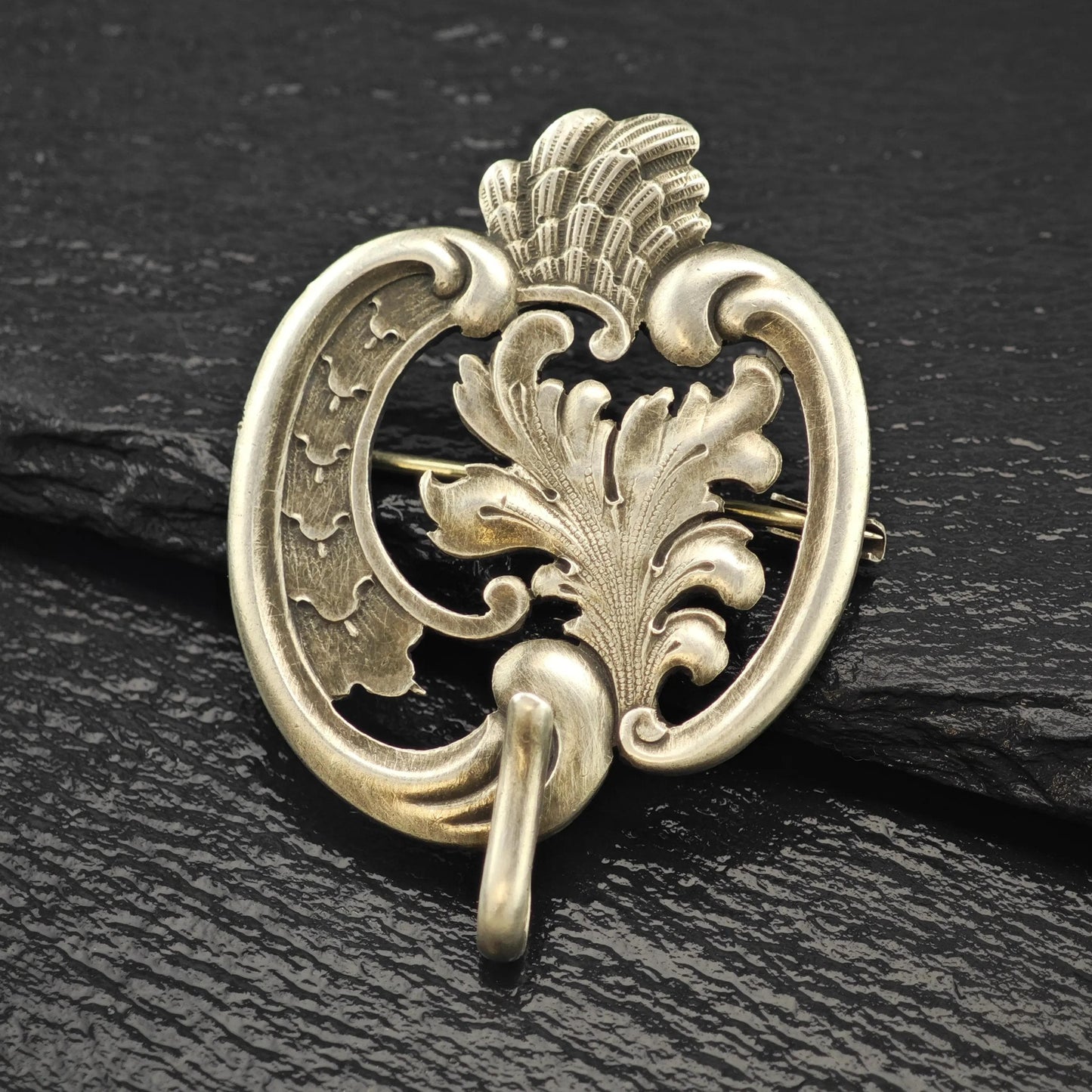 Antique Shiebler Sterling Silver Brooch with Hook