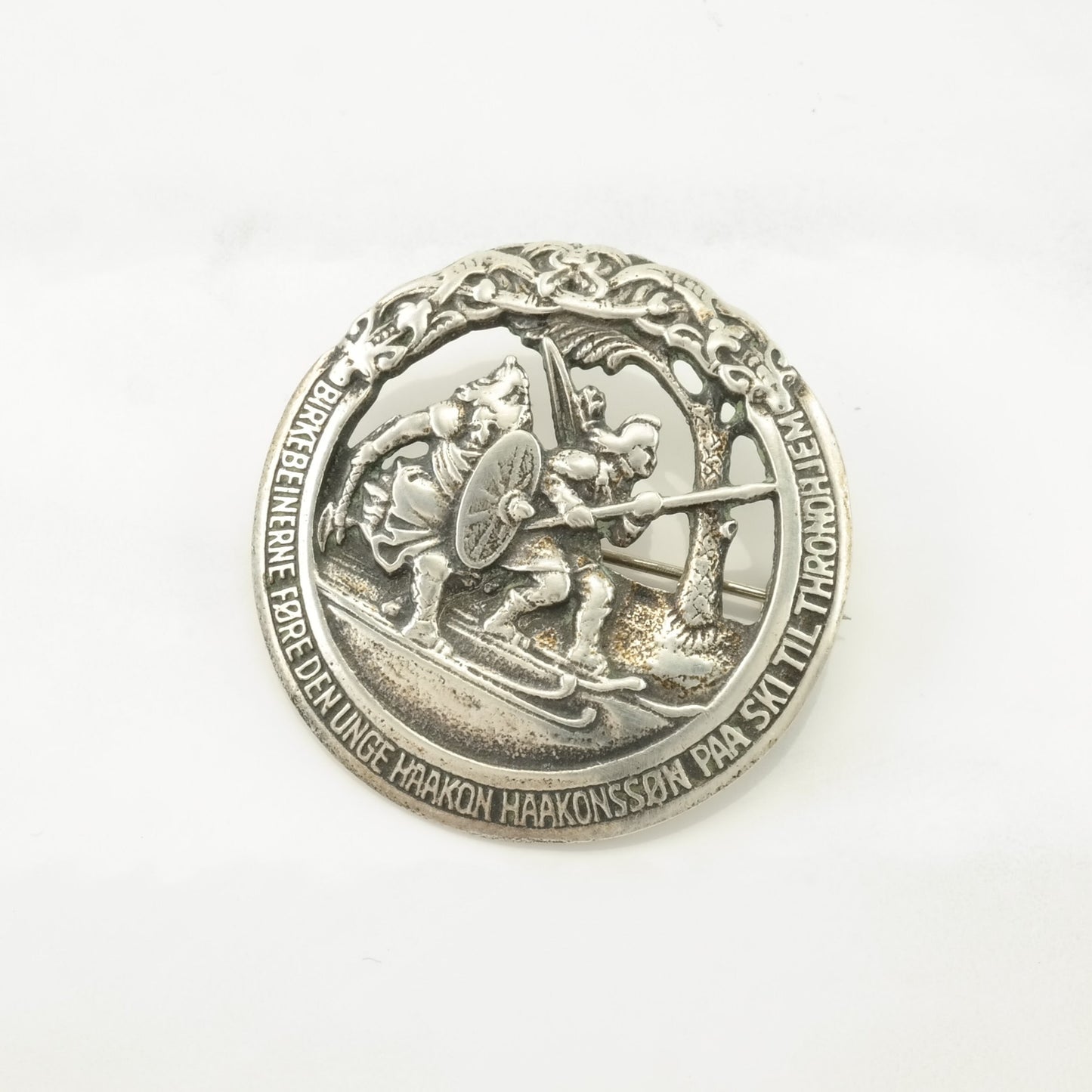 Norway Sterling Silver Brooch Warriors