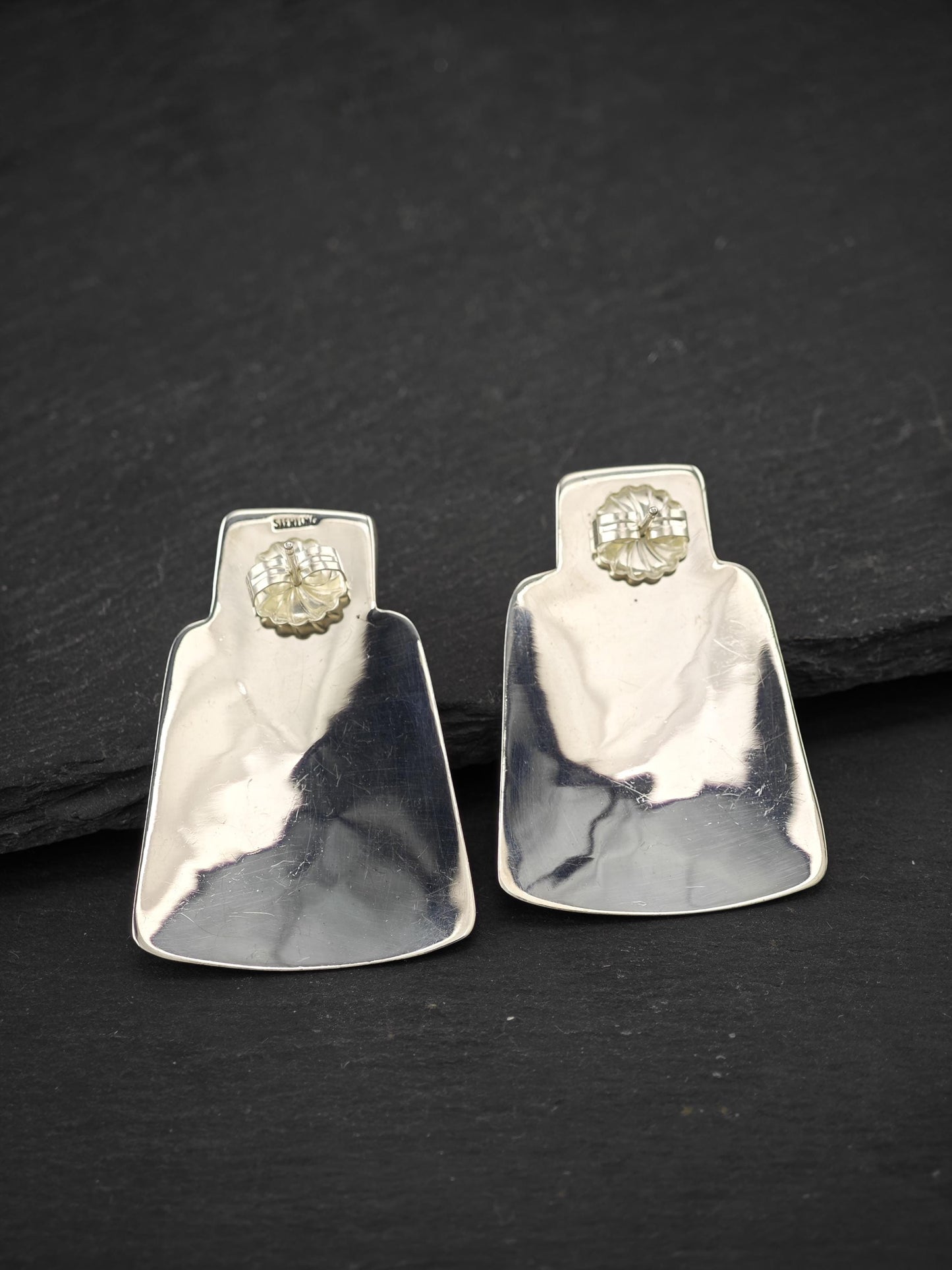 Vintage Native American Stud Earrings Sterling Silver