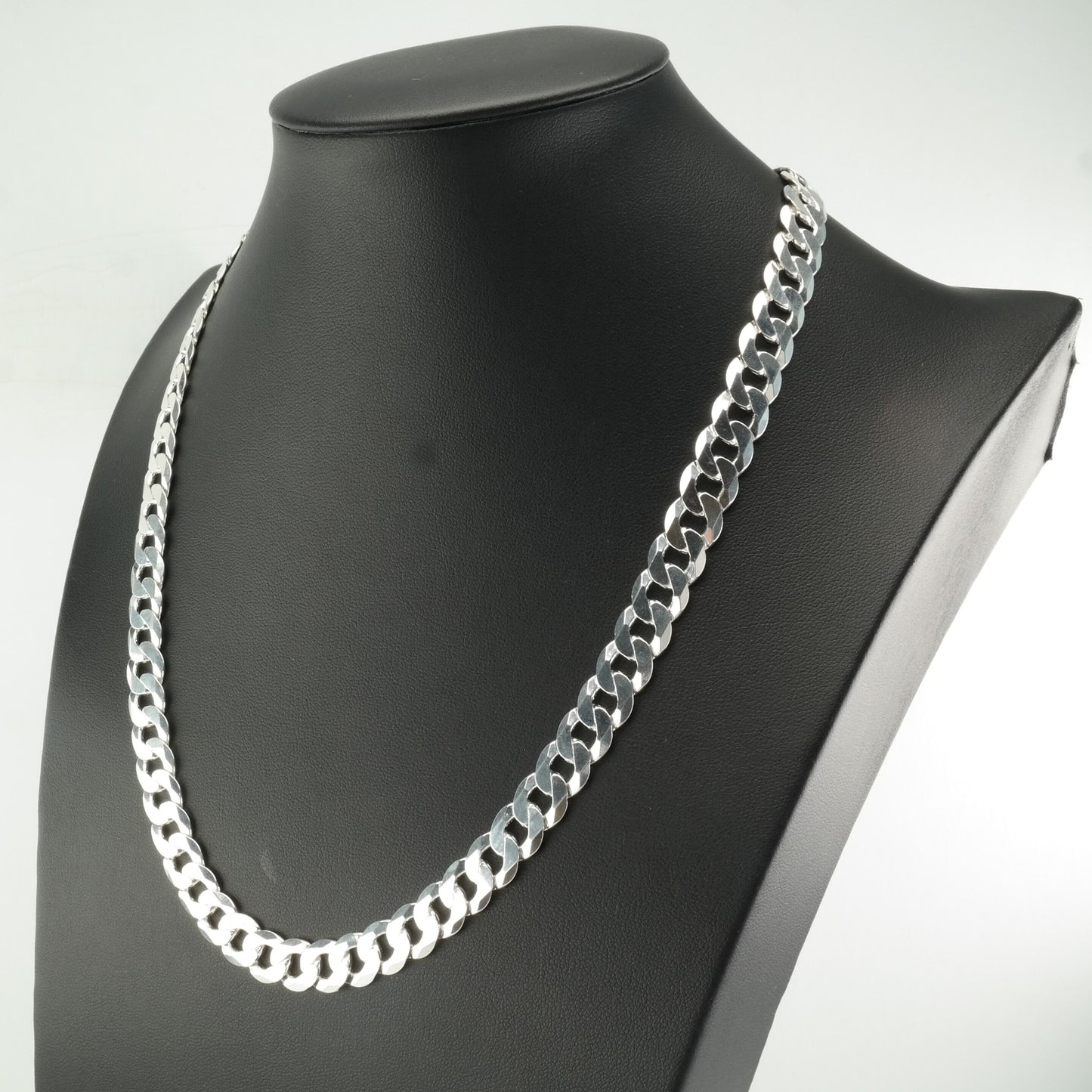 10mm Cuban Chain Sterling Silver Curb Necklace 20 24 Inch