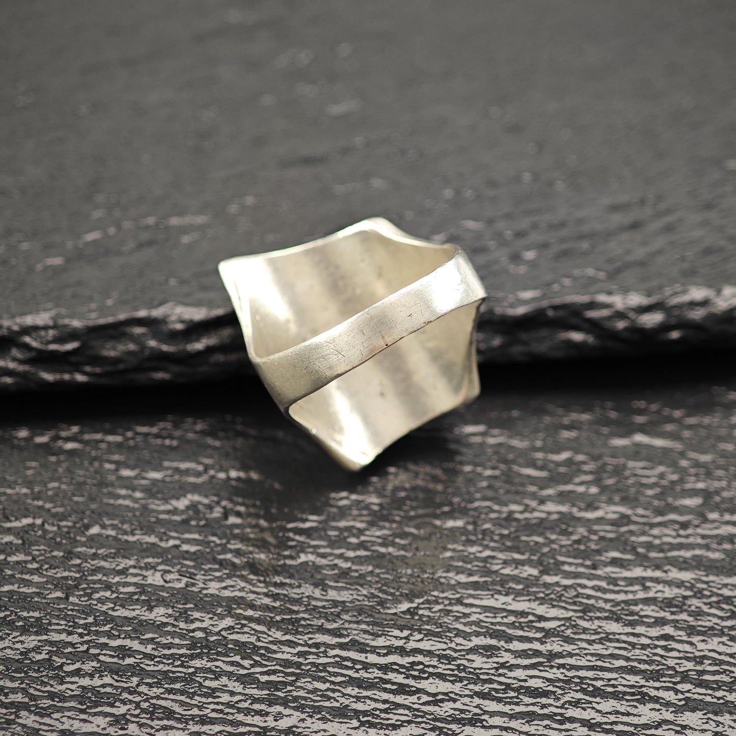Vintage Turquoise Inlay Ring Sterling Silver